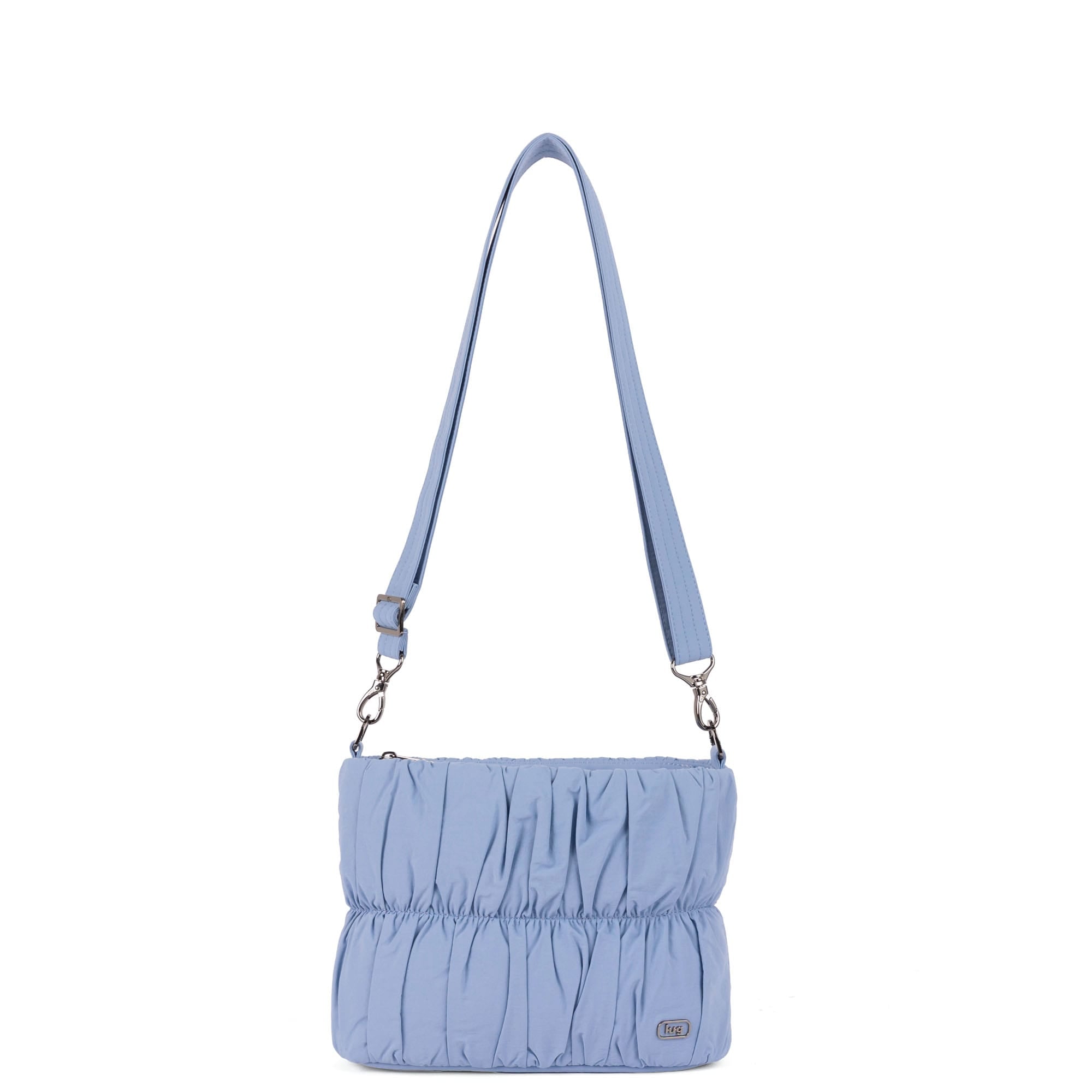 Flounce CloudGo Ruched Crossbody Bag - - 26155_Flounce_CloudGo_Bluebell_Angle_01_5br1lh