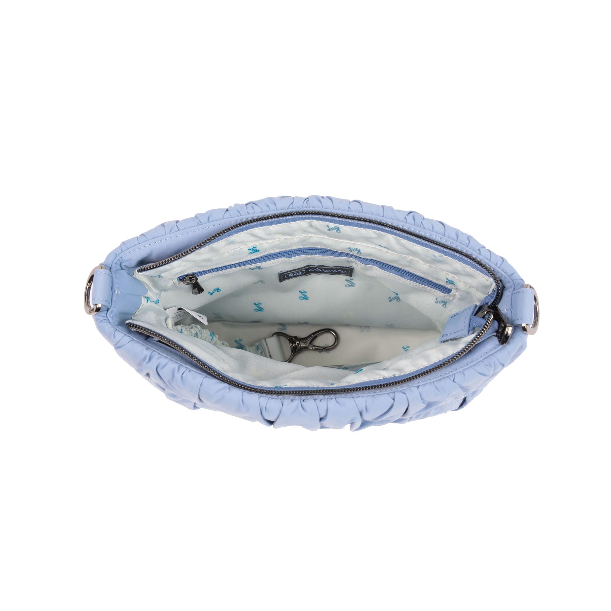 Flounce CloudGo Ruched Crossbody Bag - BLUEBELL - 26155_Flounce_CloudGo_Bluebell_Angle_05