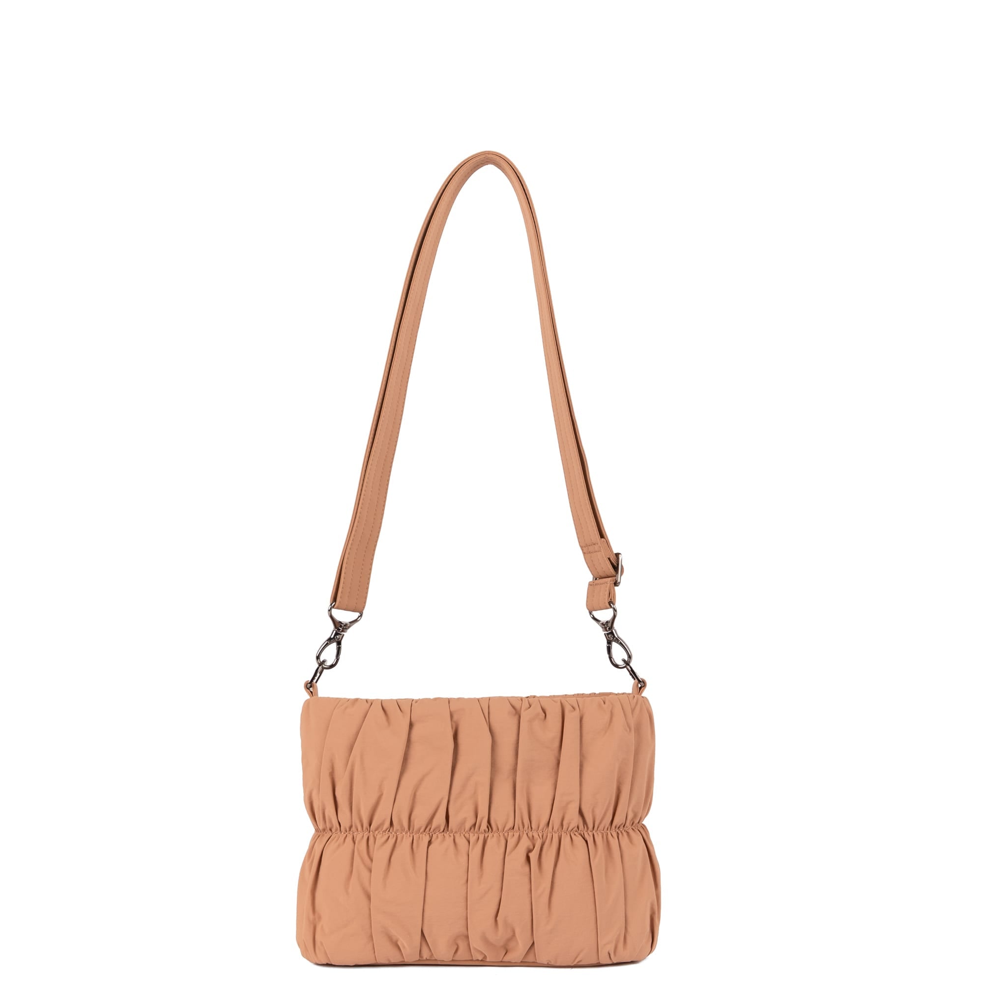 Flounce CloudGo Ruched Crossbody Bag - CHAI LATTE - 26156_Flounce_CloudGo_ChaiLatte_Angle_04