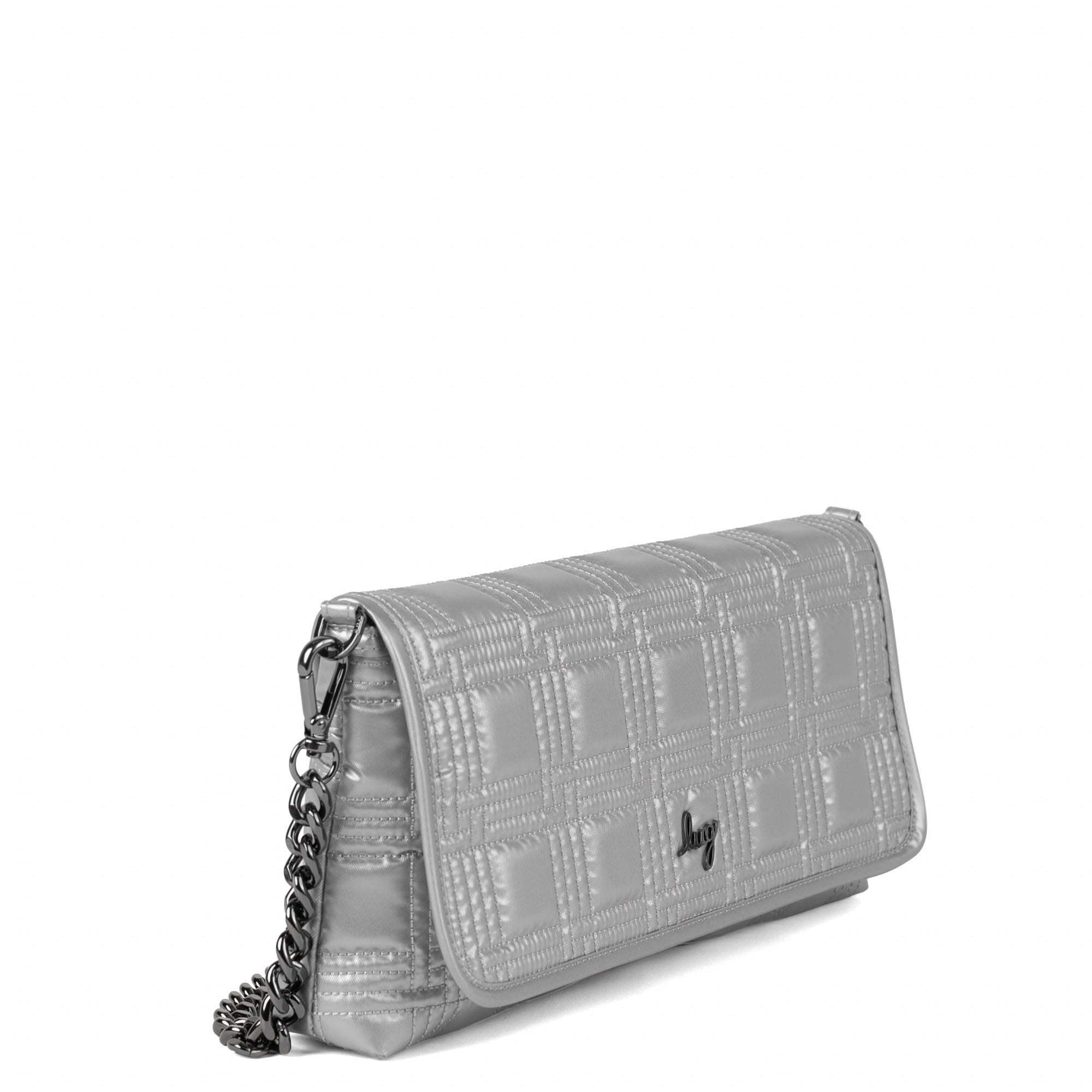 Strut Shoulder Bag - METALLIC CLOUD GREY - 26161_Strut_MetallicCloudGrey_Angle_02