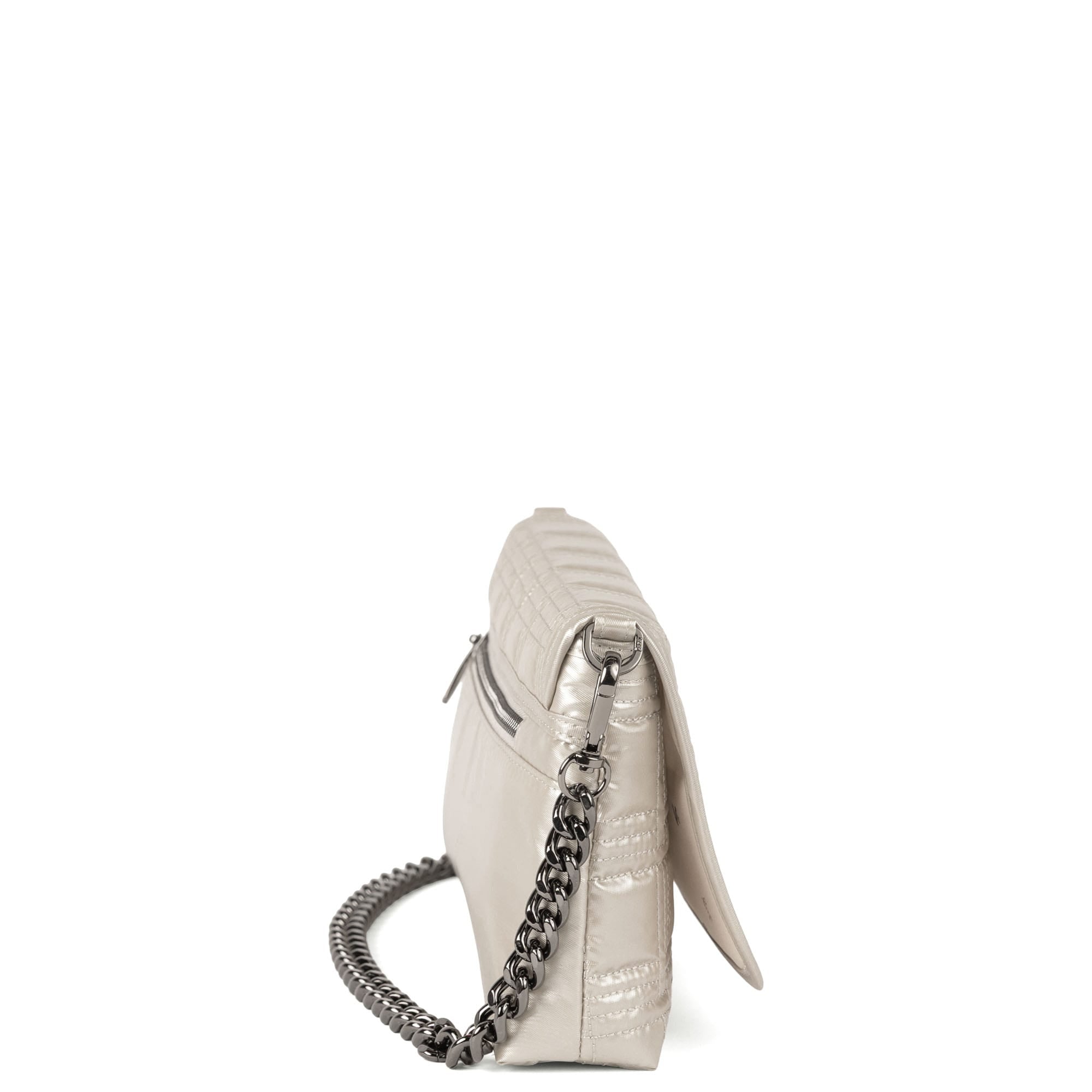 Strut Shoulder Bag - METALLIC PEBBLE - 26162_Strut_MetallicPebble_Angle_03