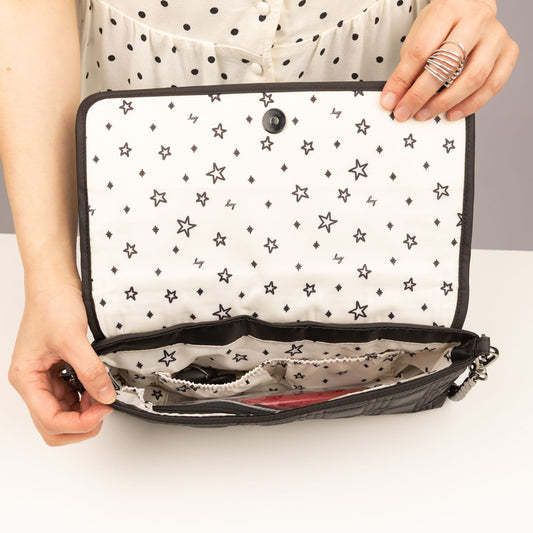 Strut Shoulder Bag - - 26163_Strut_Black_Lifestyle_01