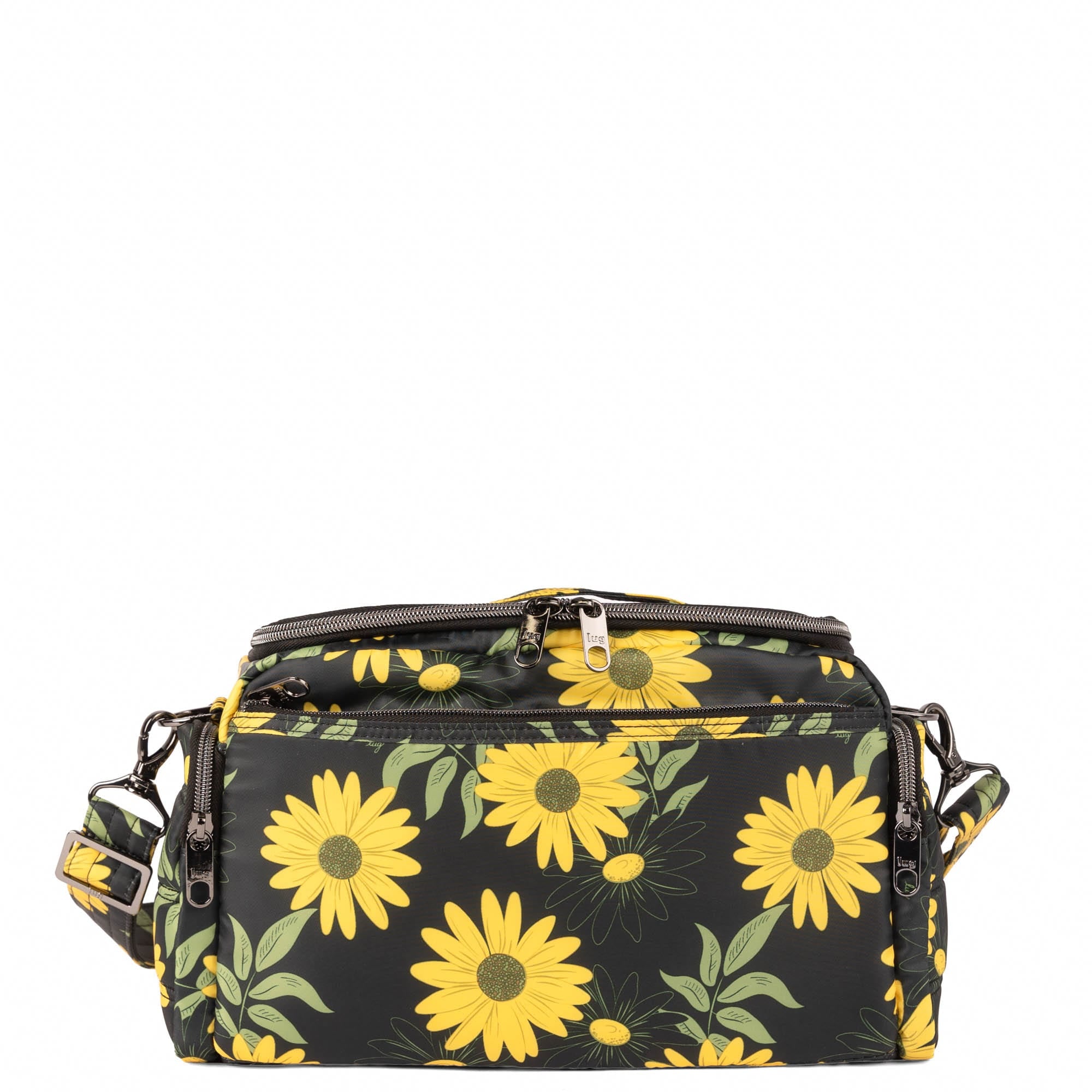 Trolley 3 Crossbody Bag - SUNFLOWERS BLACK - 26174_Trolley3_SunflowersBlack_Angle_04