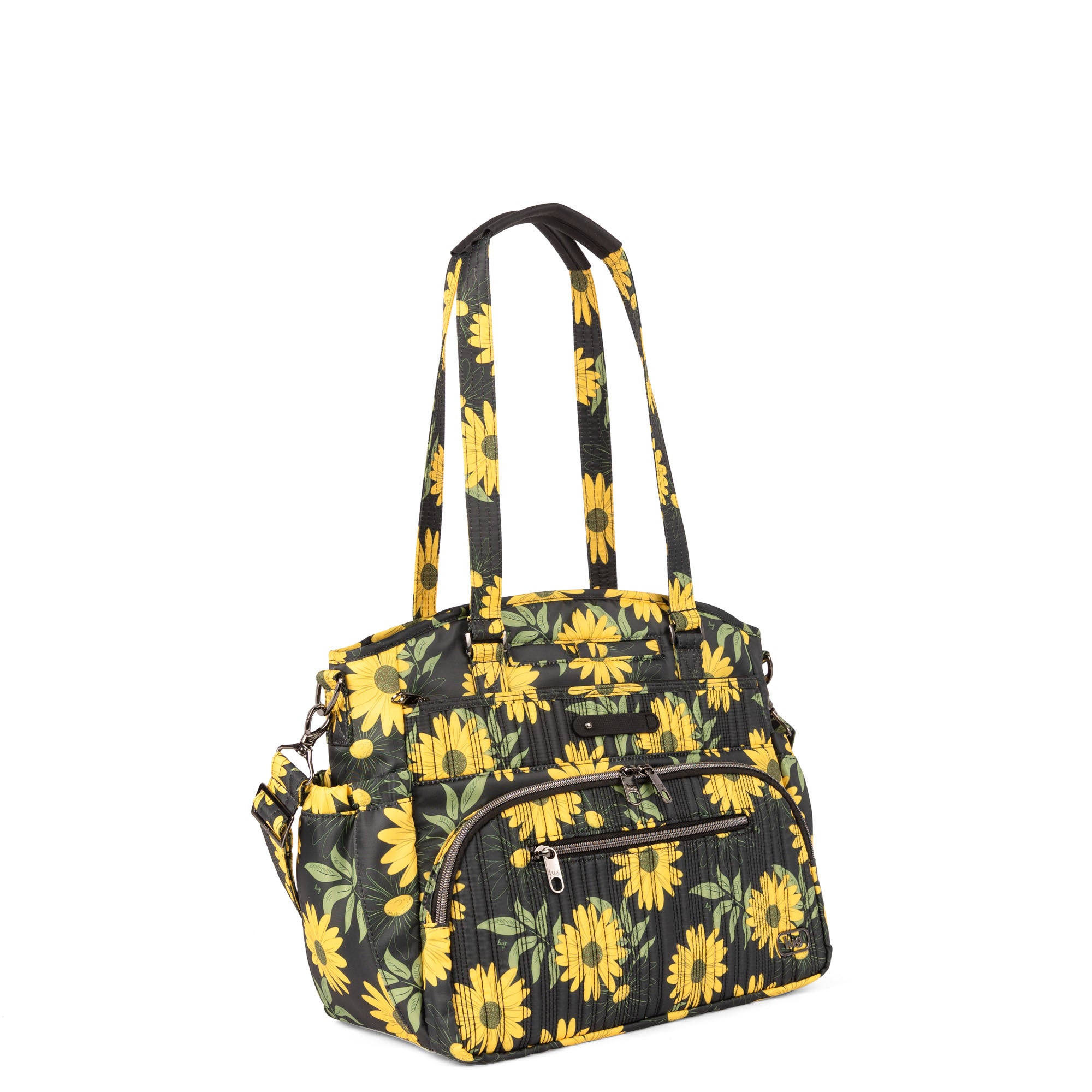 Windjammer Large Convertible Tote Bag - SUNFLOWERS BLACK - 26184_Windjammer_LargeTote_SunflowerBlack_Angle_02