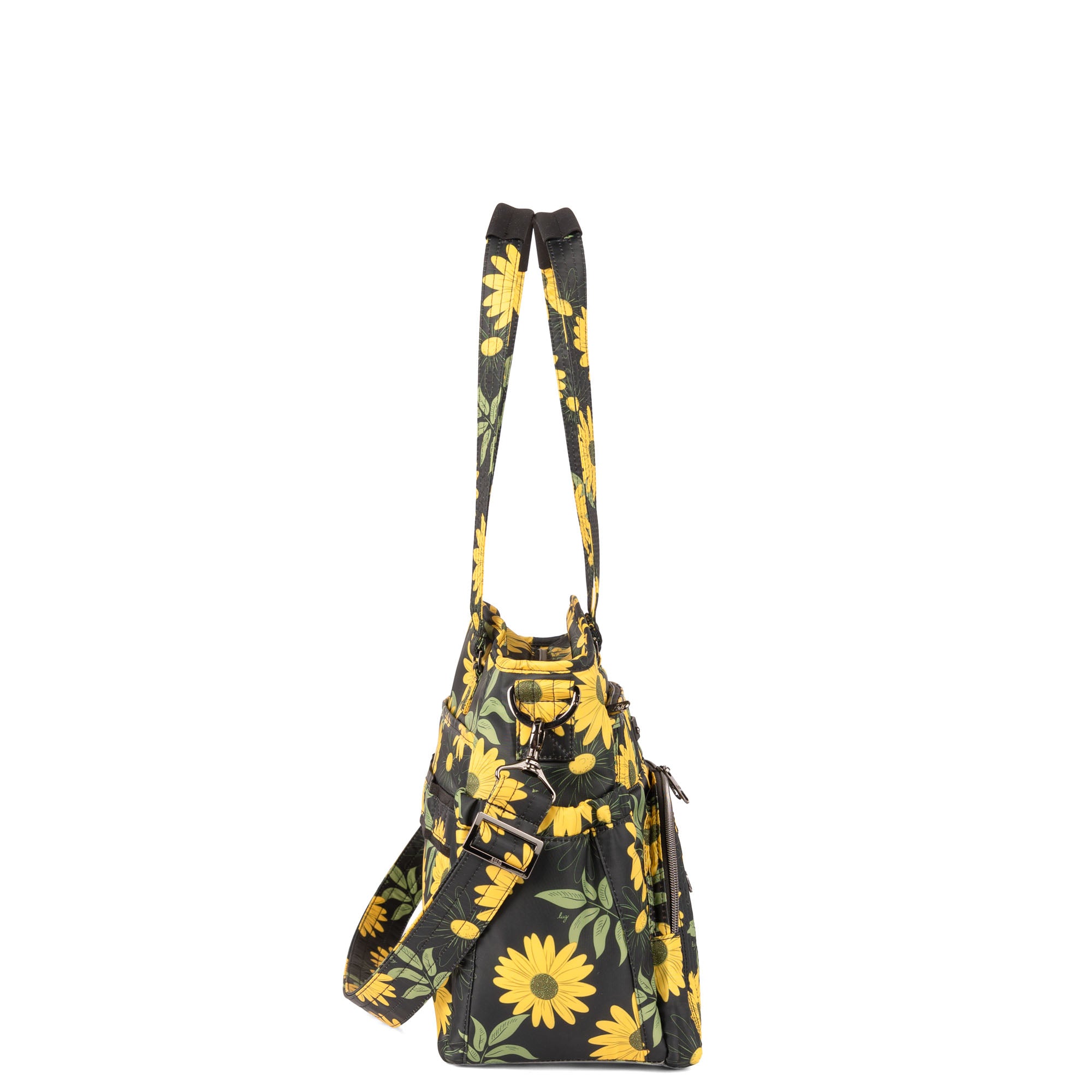 Windjammer Large Convertible Tote Bag - SUNFLOWERS BLACK - 26184_Windjammer_LargeTote_SunflowerBlack_Angle_03