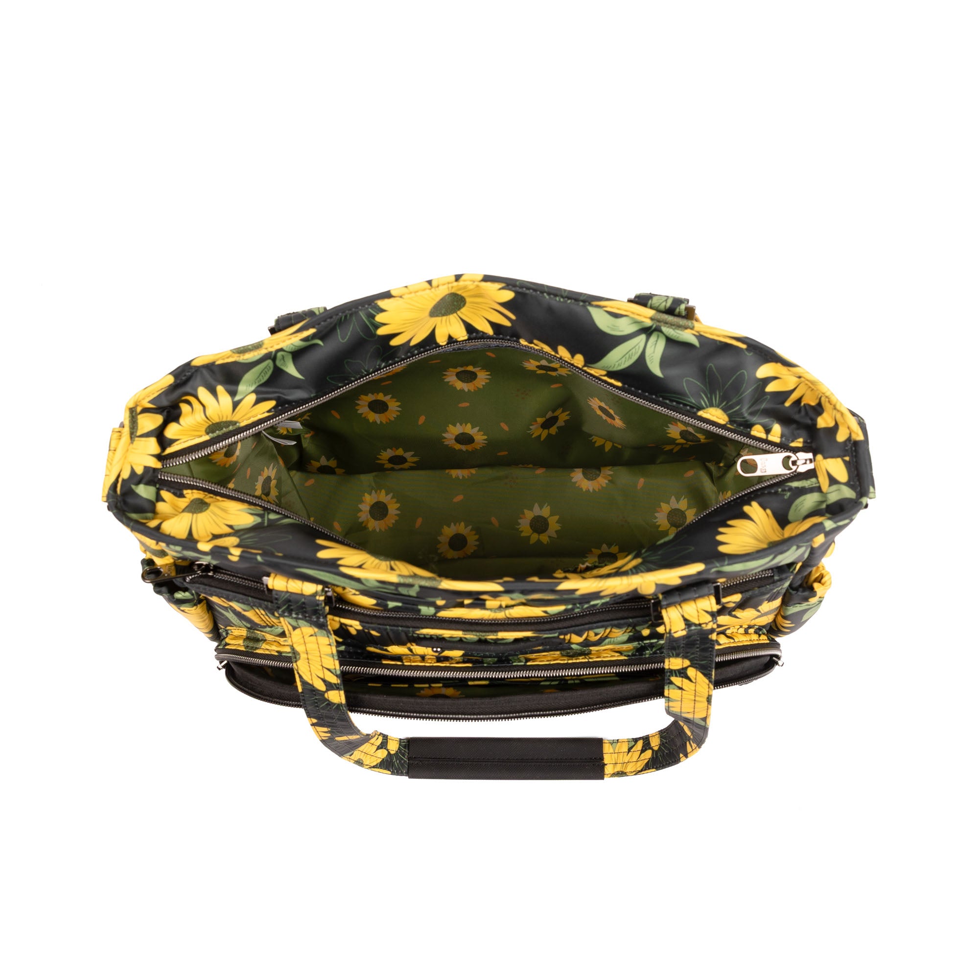 Windjammer Large Convertible Tote Bag - SUNFLOWERS BLACK - 26184_Windjammer_LargeTote_SunflowerBlack_Angle_05