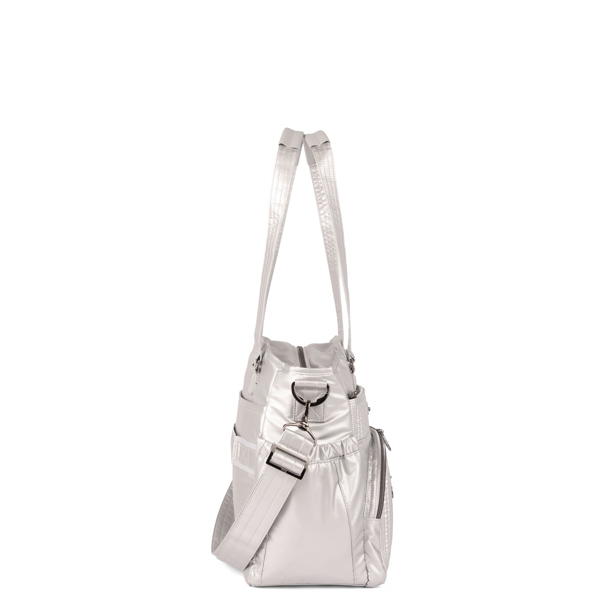 Windjammer Large Convertible Tote Bag - METALLIC SILVER - 26187_Windjammer_LargeTote_MetallicSilver_Angle_03
