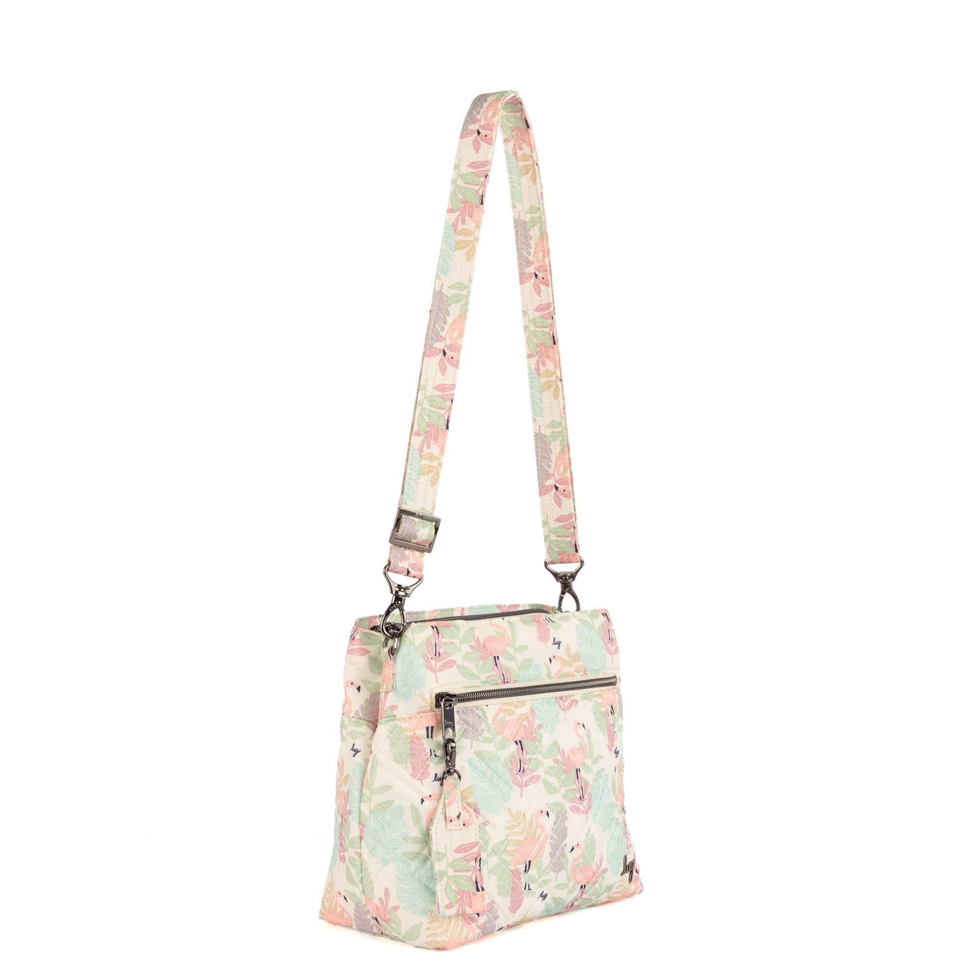 Double Dip Crossbody Bag - FLAMINGO FOLIAGE - 26200_DoubleDip_FlamingoFoliage_Angle_02