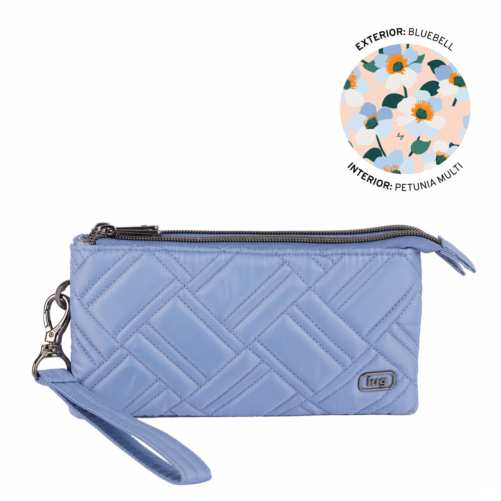 Frolic RFID Wristlet - BLUEBELL - 26202_Frolic_Bluebell_Angle_01
