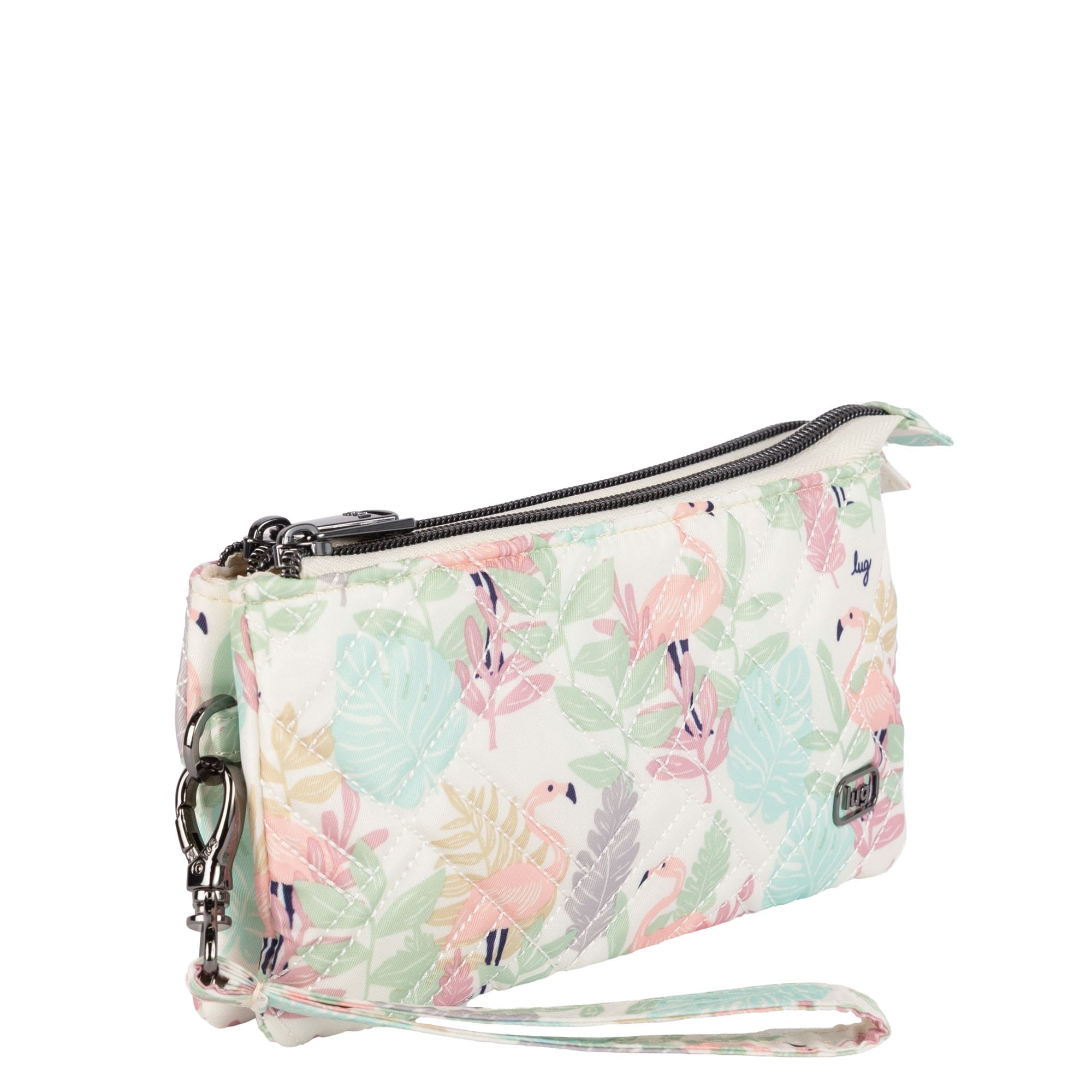 Frolic RFID Wristlet - FLAMINGO FOLIAGE - 26209_Frolic_FlamingoFoliage_Angle_02