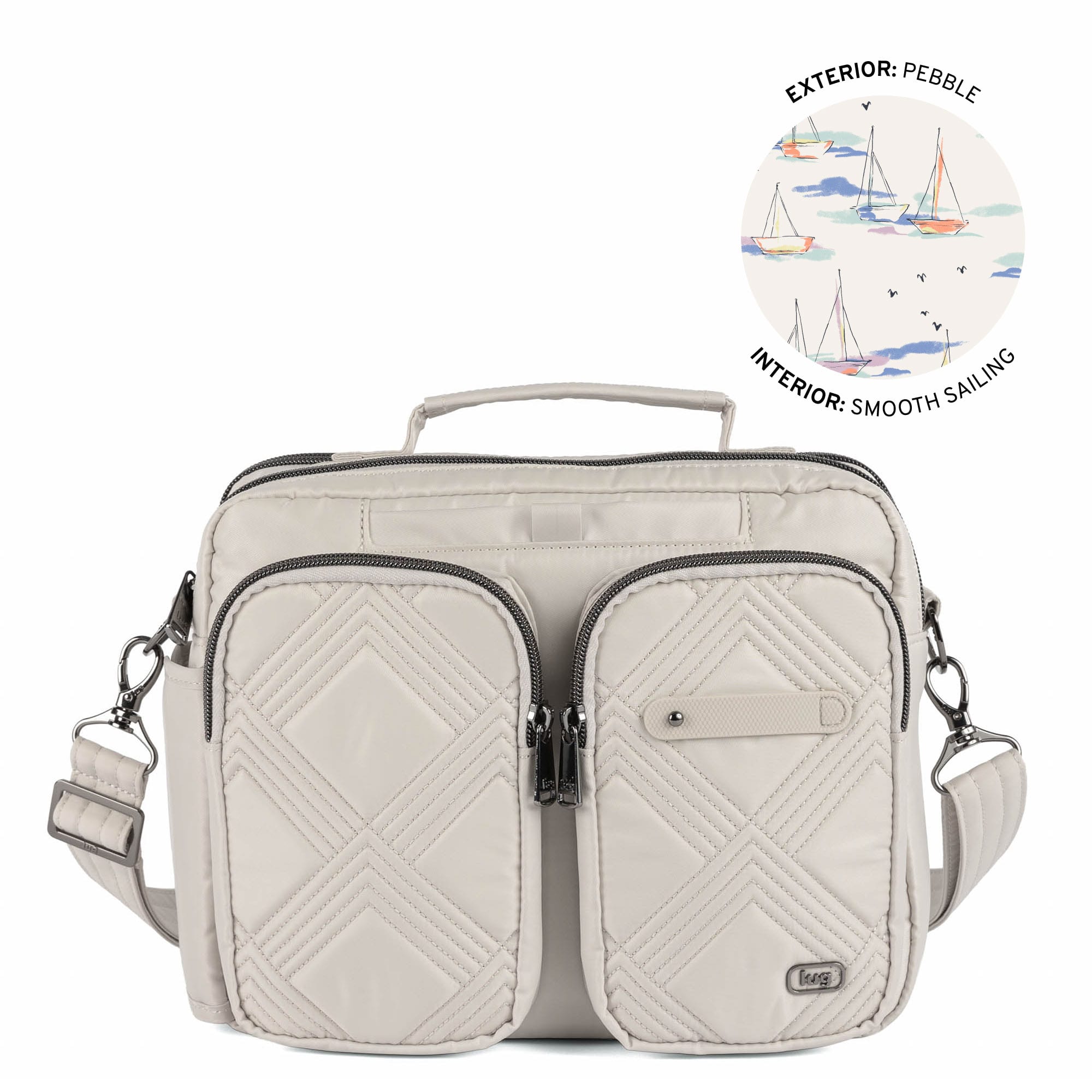 Navigator 2 Crossbody Bag - PEBBLE - 26231_Navigator2_Pebble_Angle_01