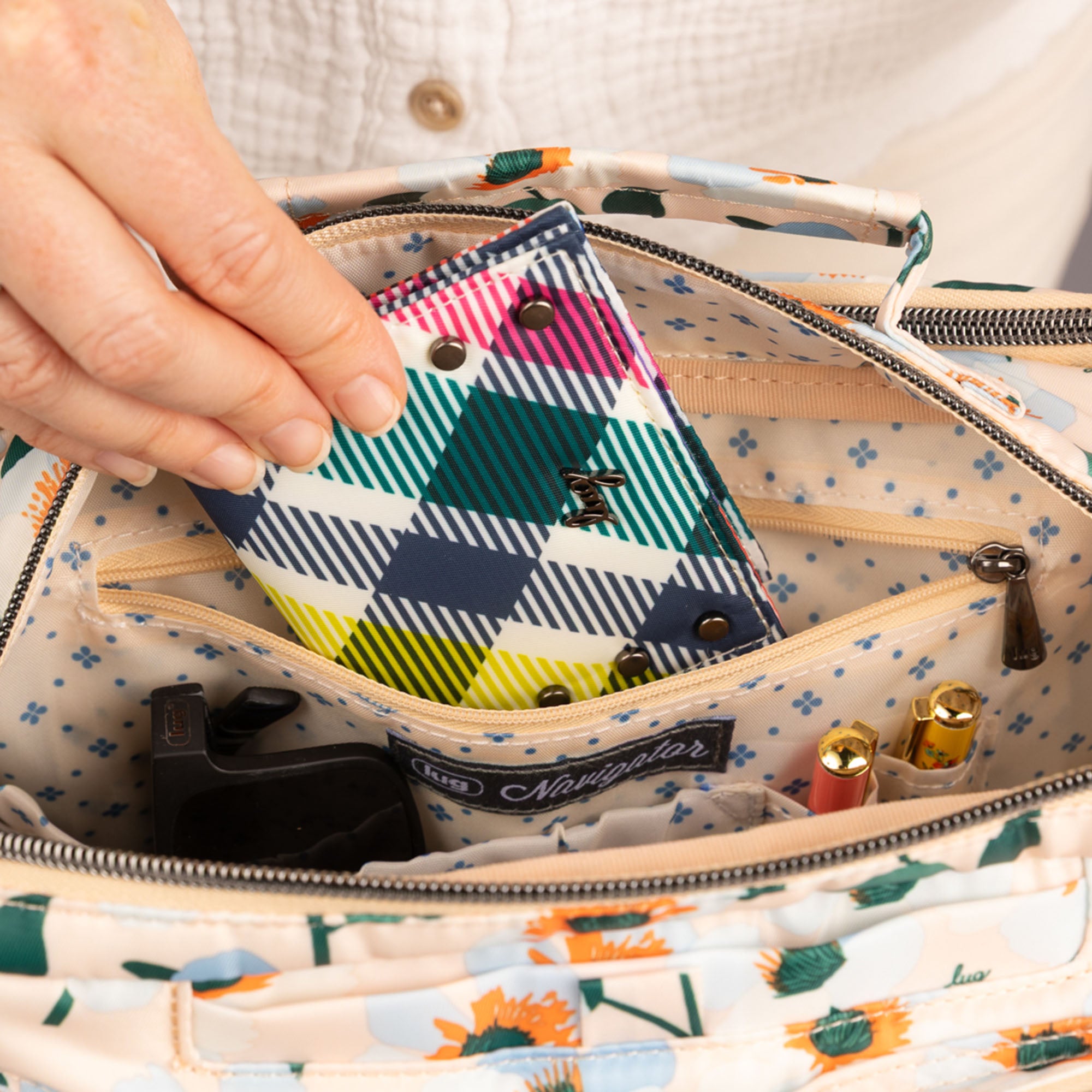 Navigator 2 Crossbody Bag - - 26232_Navigator2_PetuniaMulti_Lifestyle_09