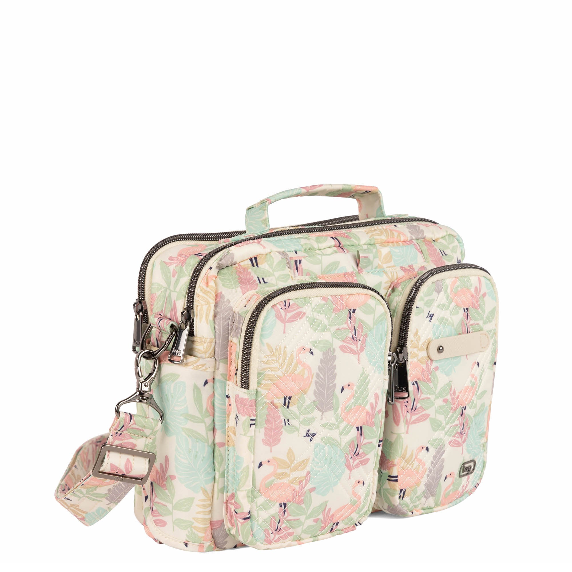Navigator 2 Crossbody Bag - FLAMINGO FOLIAGE - 26233_Navigator2_FlamingoFoliage_Angle_02