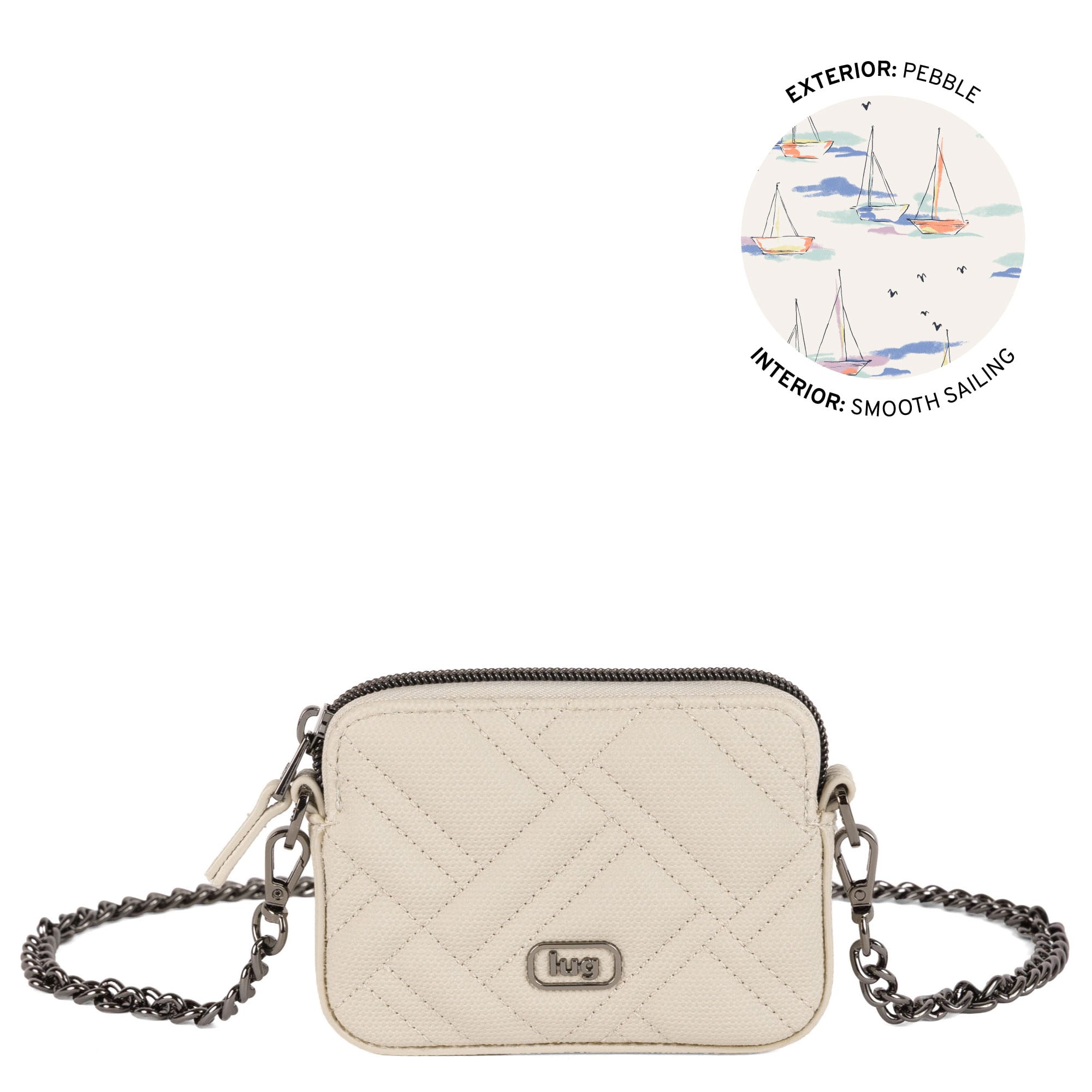 Juke Matte Luxe VL Mini Bag - PEBBLE - 26237_JukeML_Pebble_Angle_01