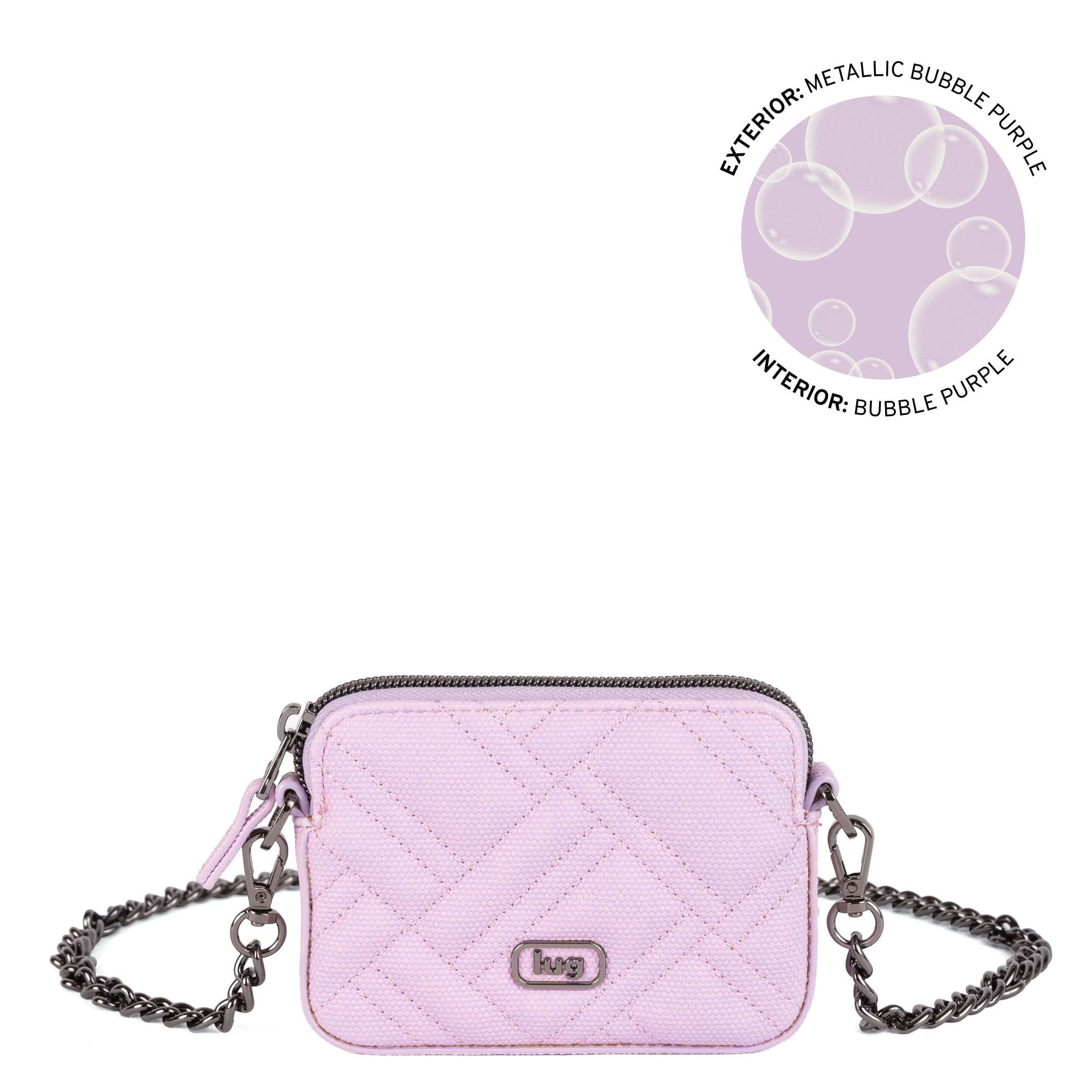 Juke Matte Luxe VL Mini Bag - METALLIC BUBBLE PURPLE - 26241_JukeML_MetallicBubblePurple_Angle_01