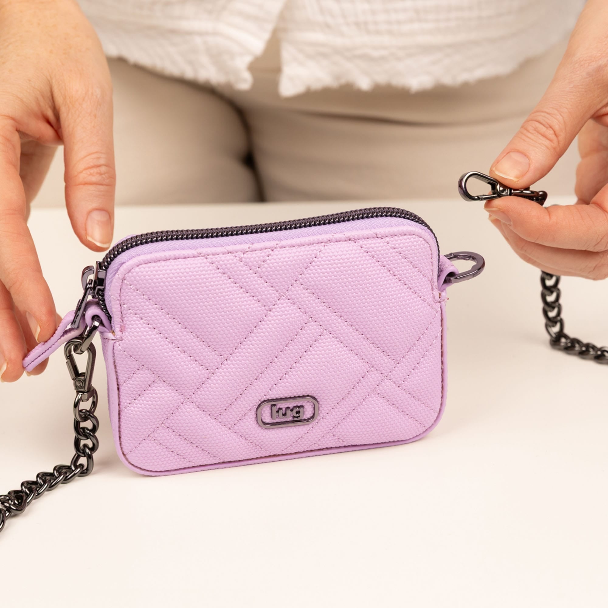 Juke Matte Luxe VL Mini Bag - - 26241_JukeML_MetallicBubblePurple_Lifestyle_03