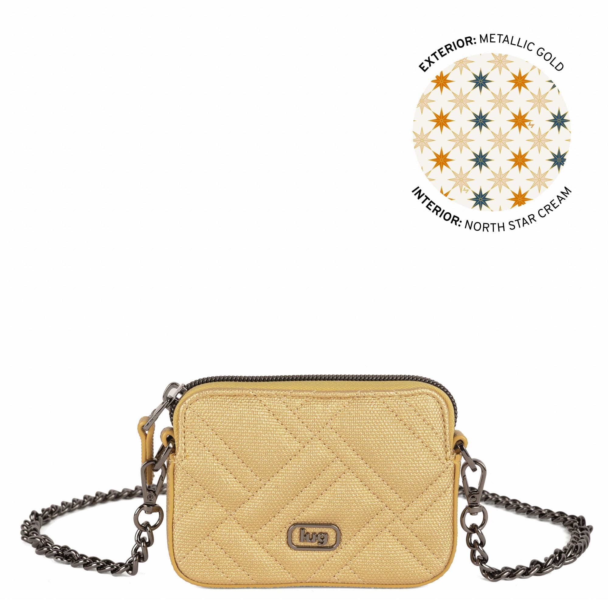 Juke Matte Luxe VL Mini Bag - METALLIC GOLD - 26243_JukeML_MetallicGold_Angle_01