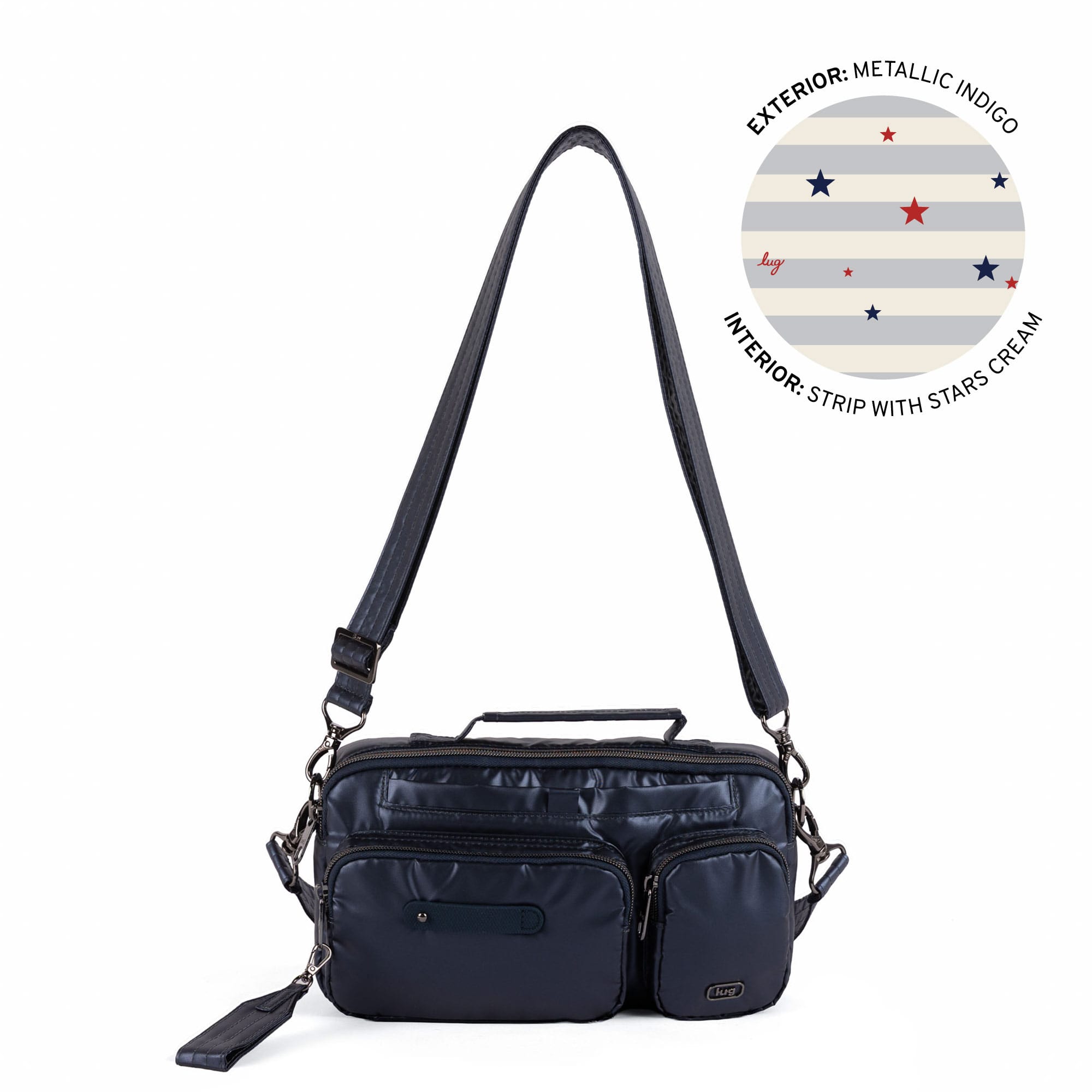 Switcheroo SE Crossbody Bag - METALLIC INDIGO - 26252_SwitcherooSE_MetallicIndigo_Angle_01