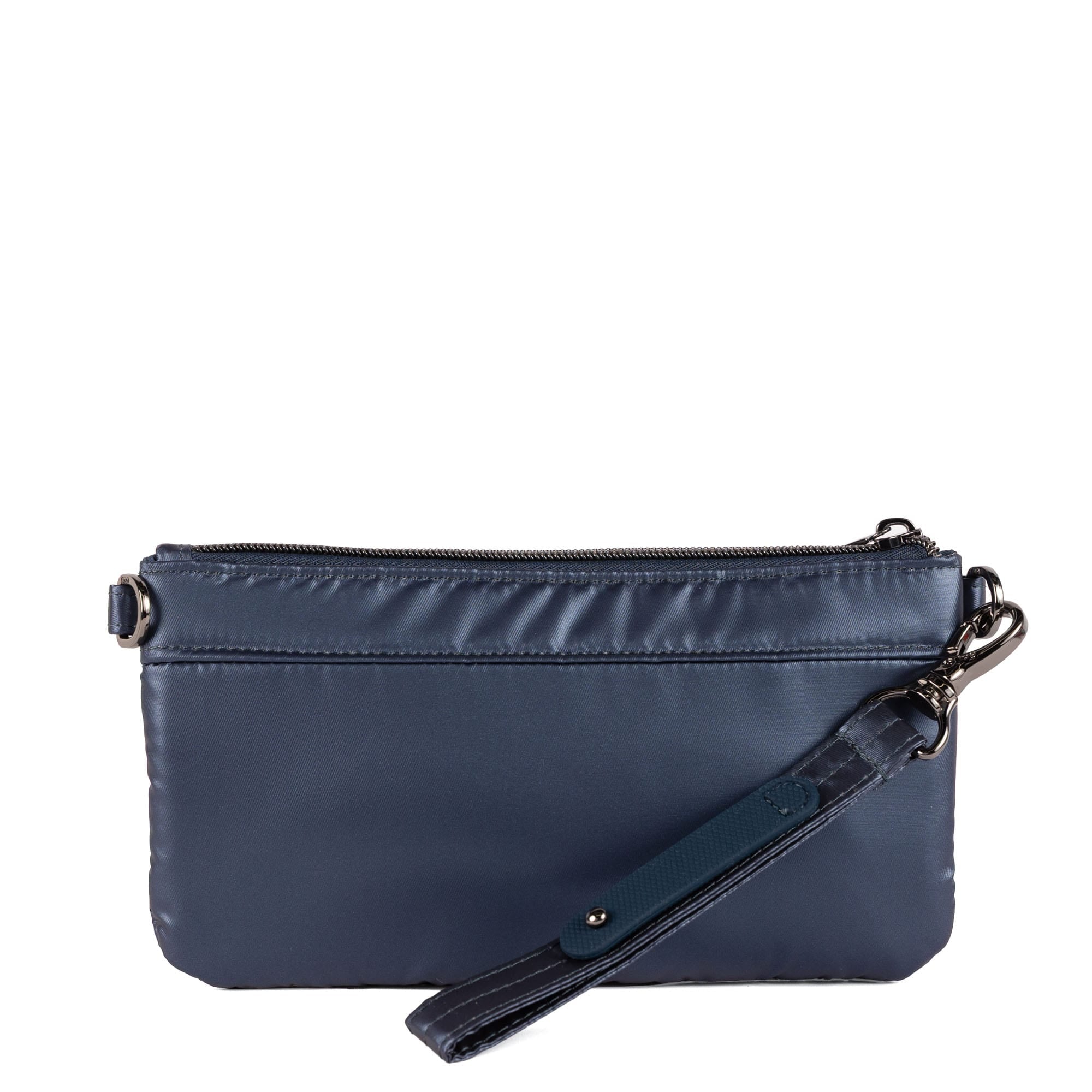 Super Metro XL Wristlet with Charm Bar - METALLIC INDIGO - 26263_SuperMetroXL_MetallicIndigo_Angle_03