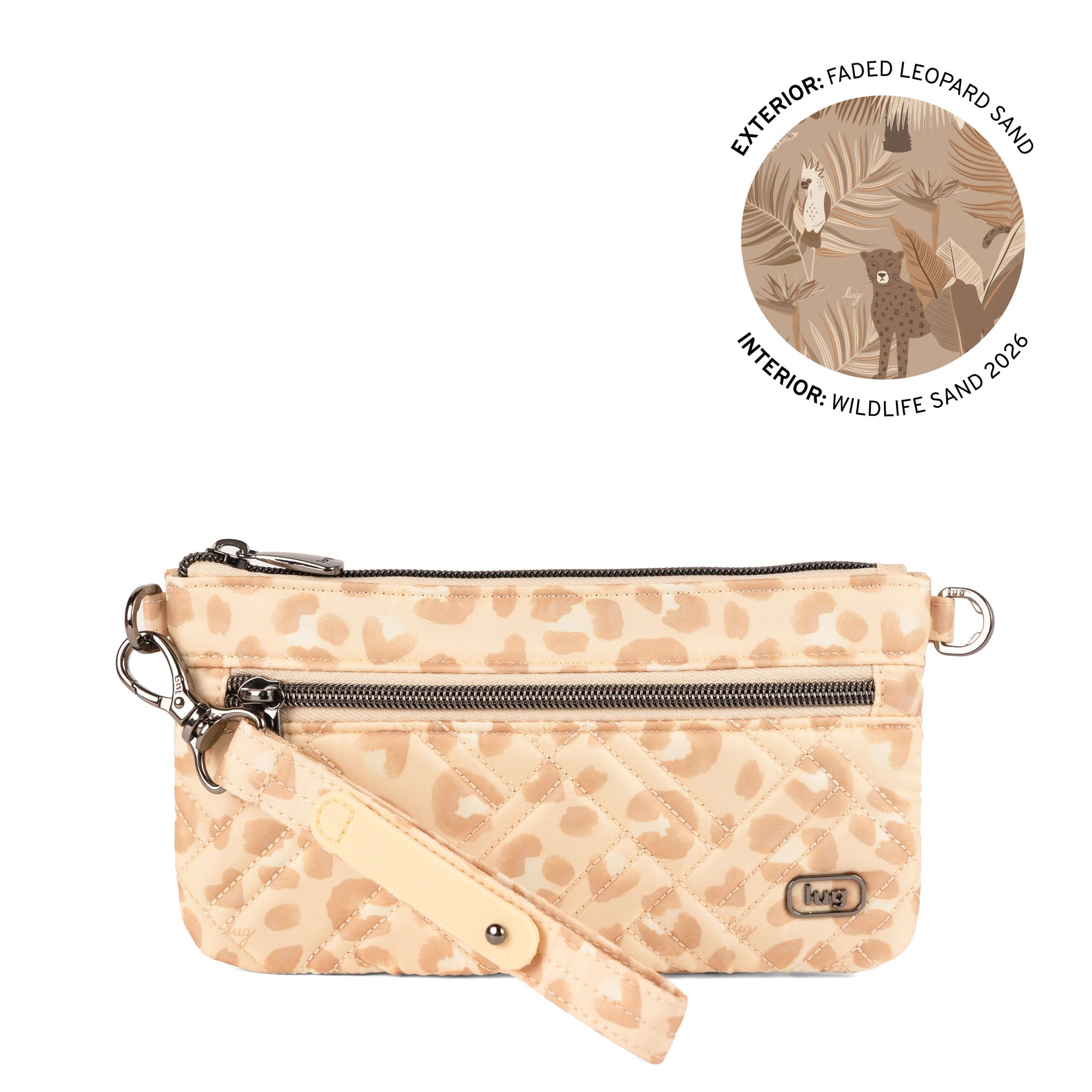 Super Metro XL Wristlet with Charm Bar - FADED LEOPARD SAND - 26266_SuperMetroXL_FadedLeopardSand_Angle_01
