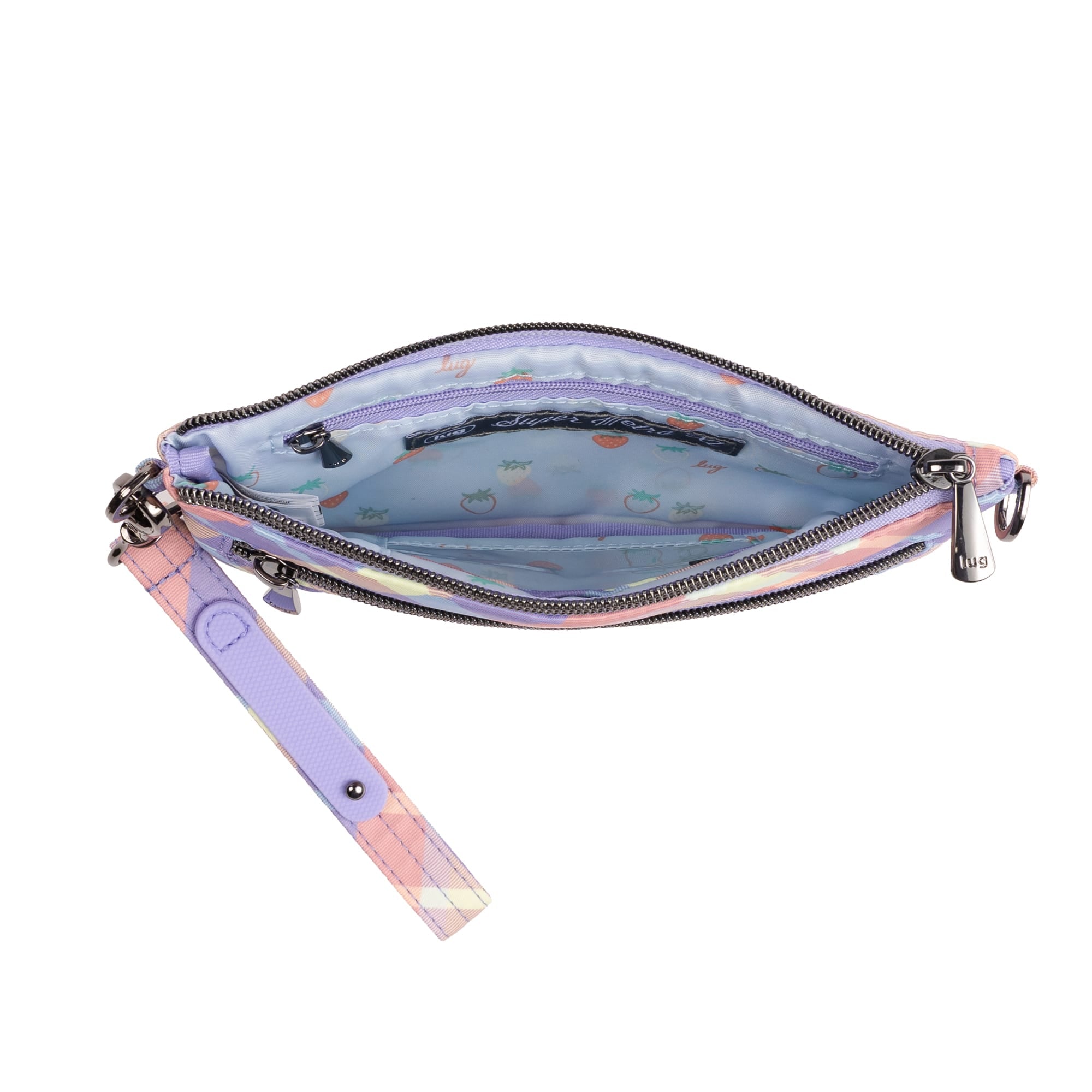 Super Metro XL Wristlet with Charm Bar - SUMMER PLAID - 26267_SuperMetroXL_SummerPlaid_Angle_05