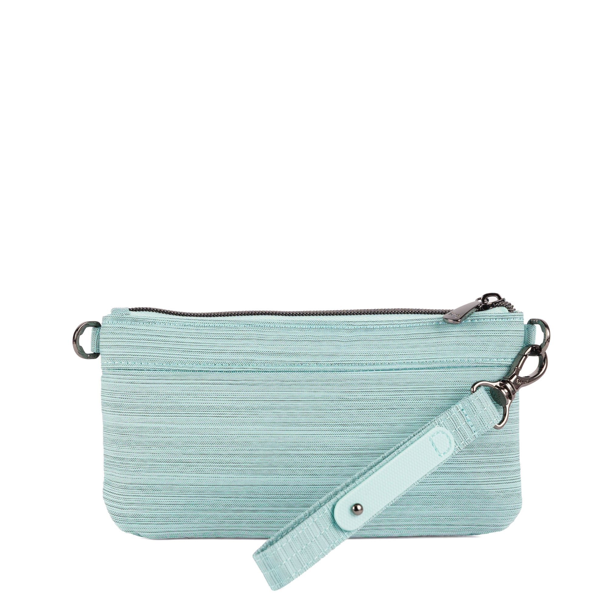Super Metro XL Wristlet with Charm Bar - BRUSHED AQUAMARINE - 26269_SuperMetroXL_BrushedAquamarine_Angle_03
