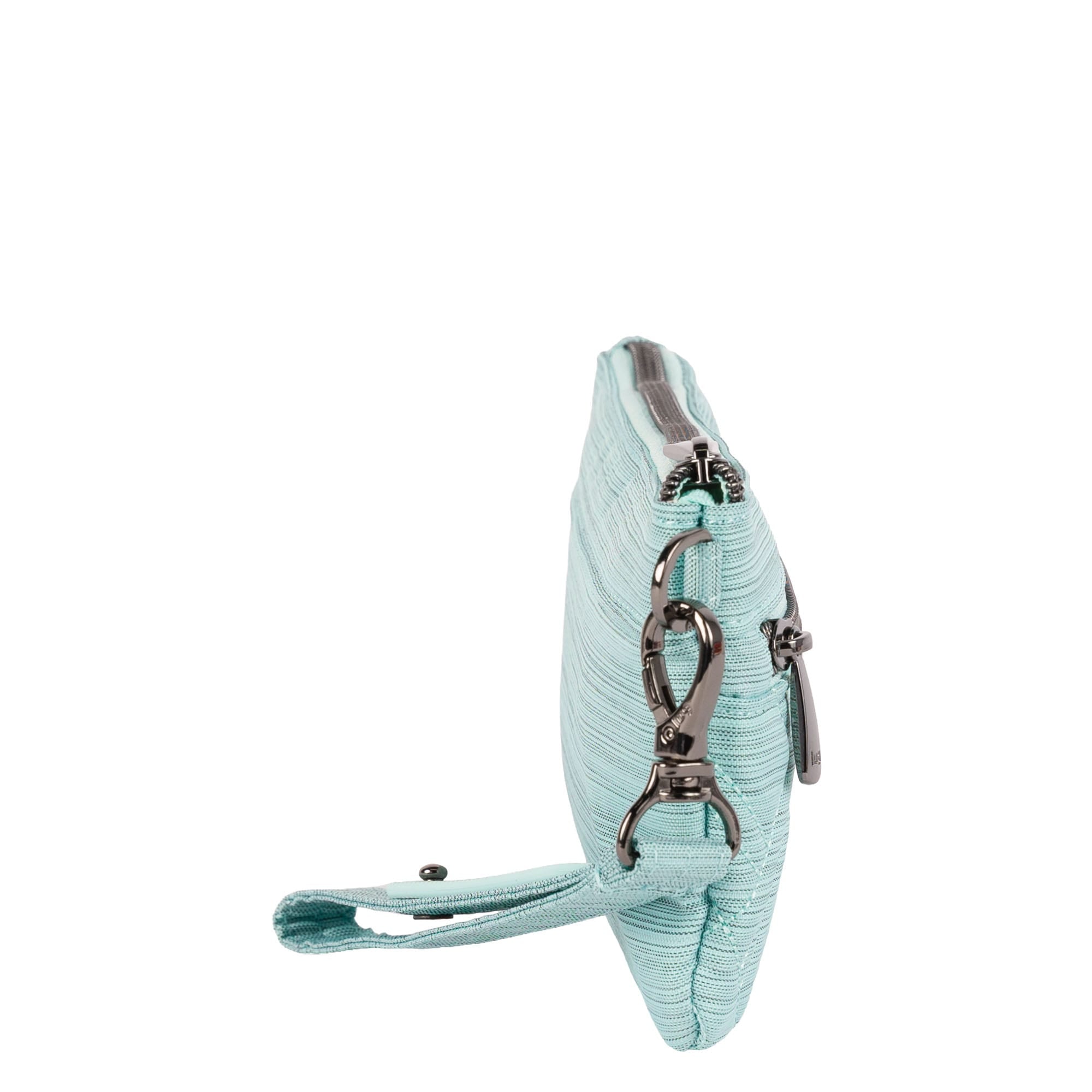 Super Metro XL Wristlet with Charm Bar - BRUSHED AQUAMARINE - 26269_SuperMetroXL_BrushedAquamarine_Angle_04