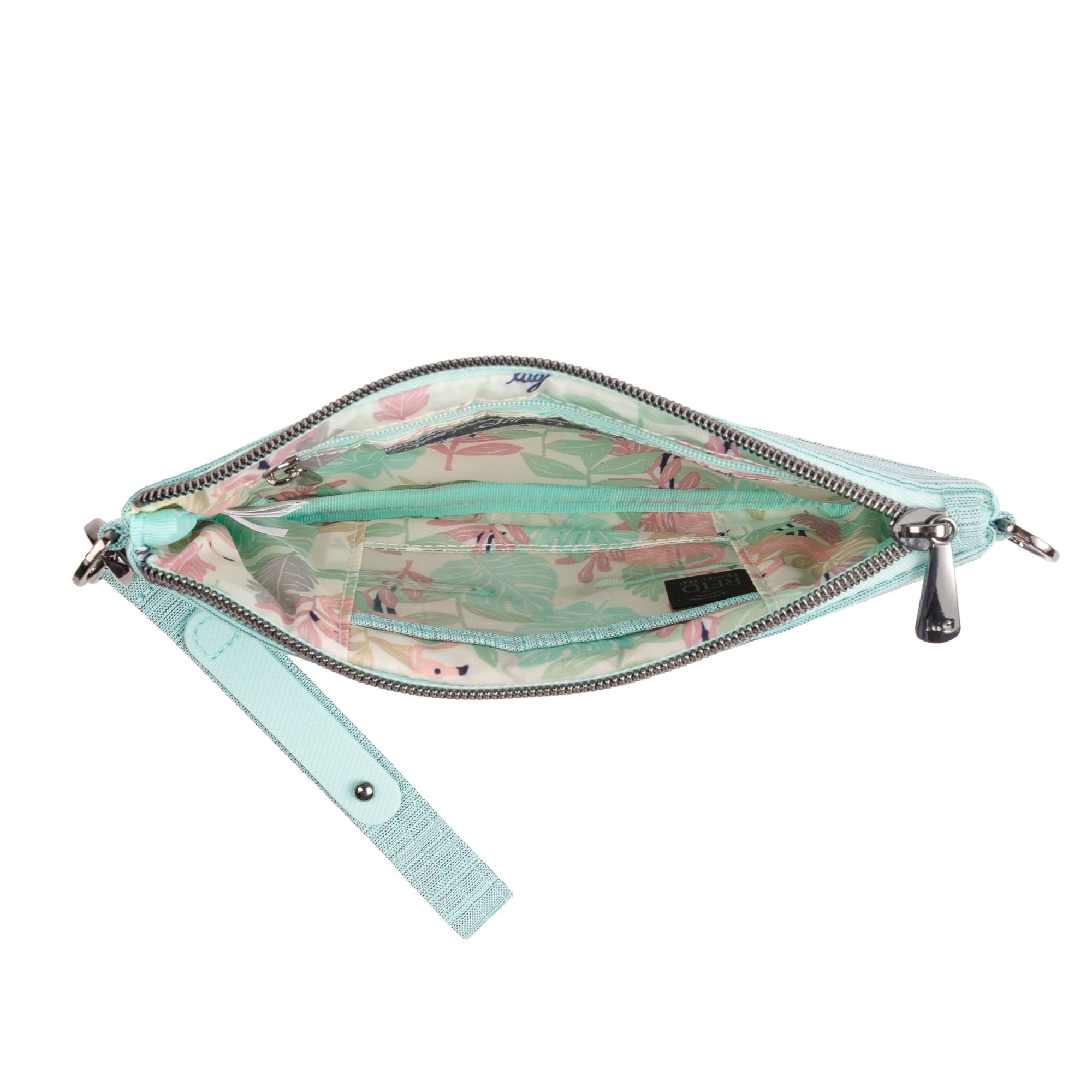 Super Metro XL Wristlet with Charm Bar - BRUSHED AQUAMARINE - 26269_SuperMetroXL_BrushedAquamarine_Angle_05