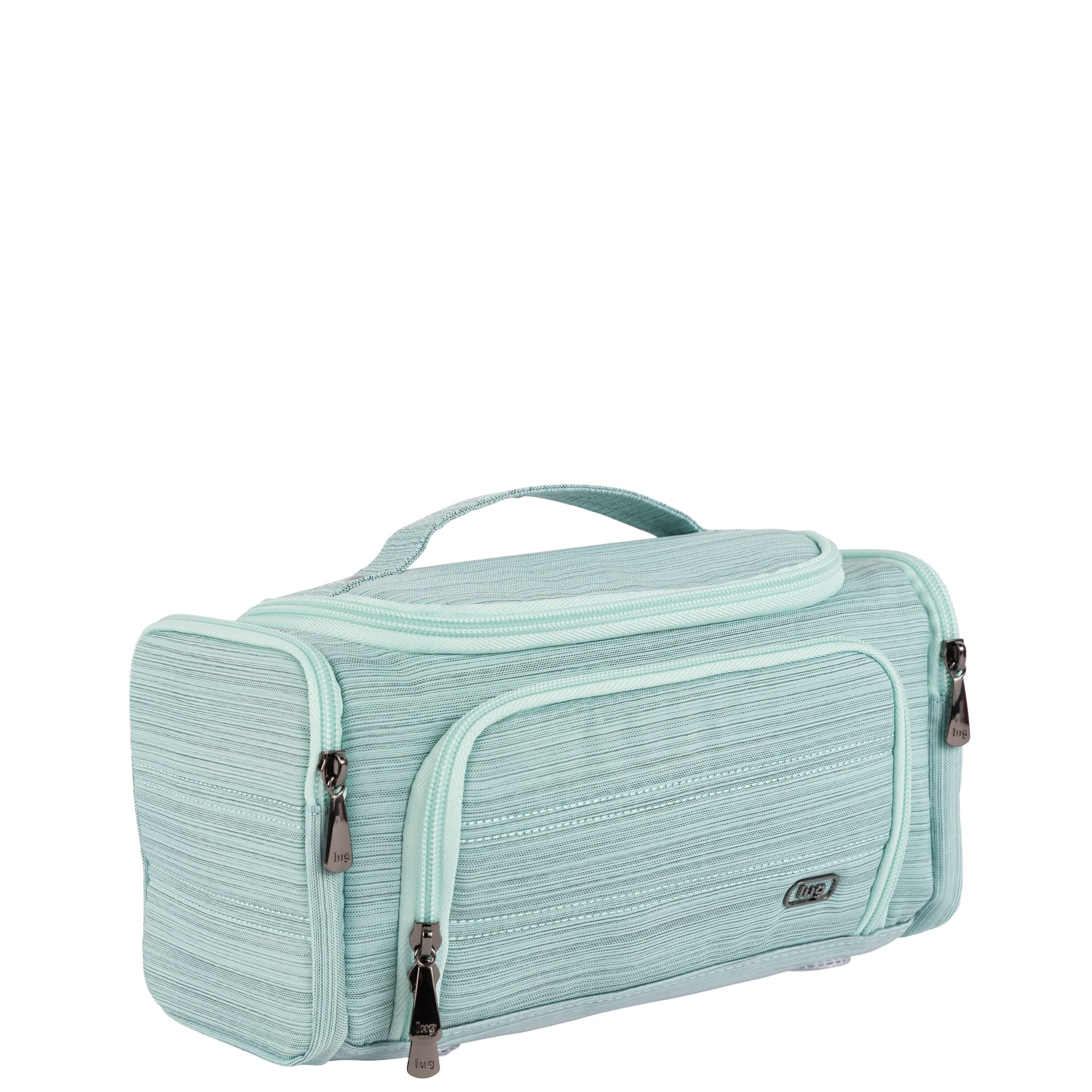 Trolley Medium 2 Cosmetic Case - BRUSHED AQUAMARINE - 26330_TrolleyMedium2_BrushedAquamarine_Angle_02