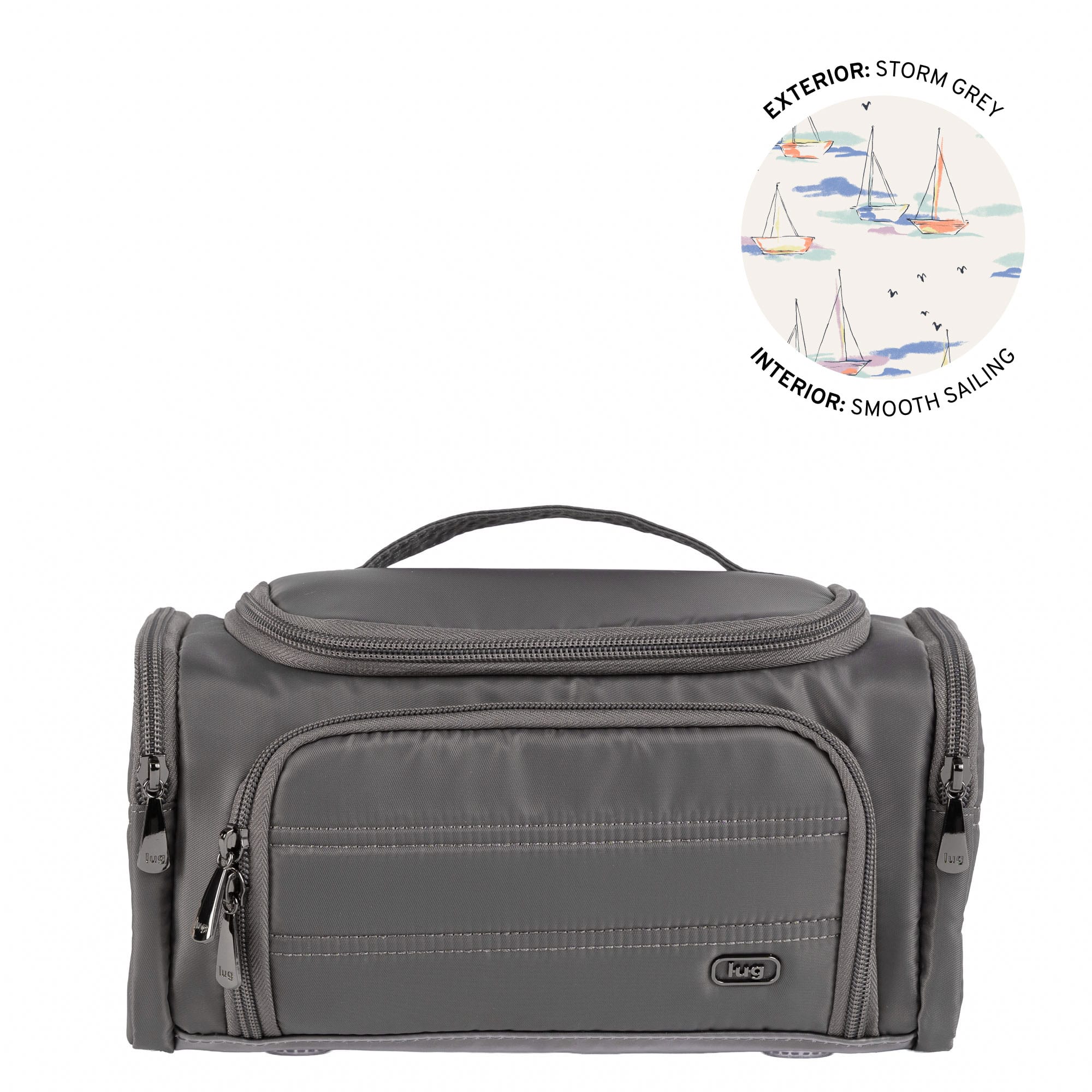 Trolley Medium 2 Cosmetic Case - STORM GREY - 26331_TrolleyMedium2_StormGrey_Angle_01