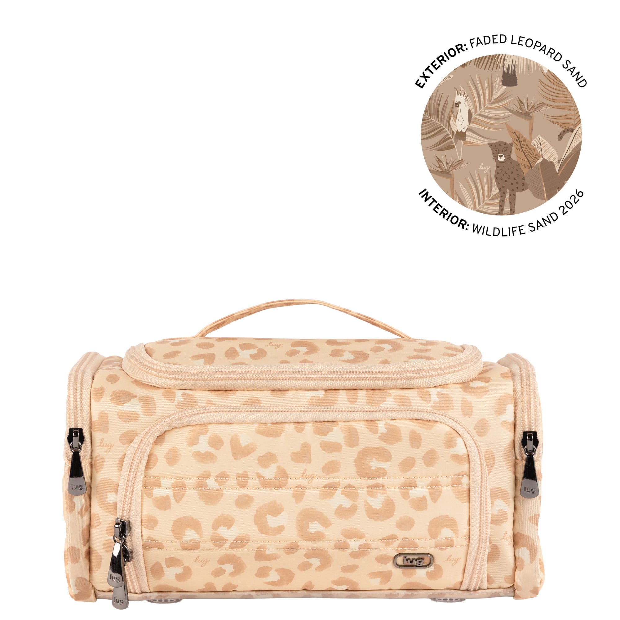Trolley Medium 2 Cosmetic Case - FADED LEOPARD SAND - 26333_TrolleyMedium2_FadedLeopardSand_Angle_01