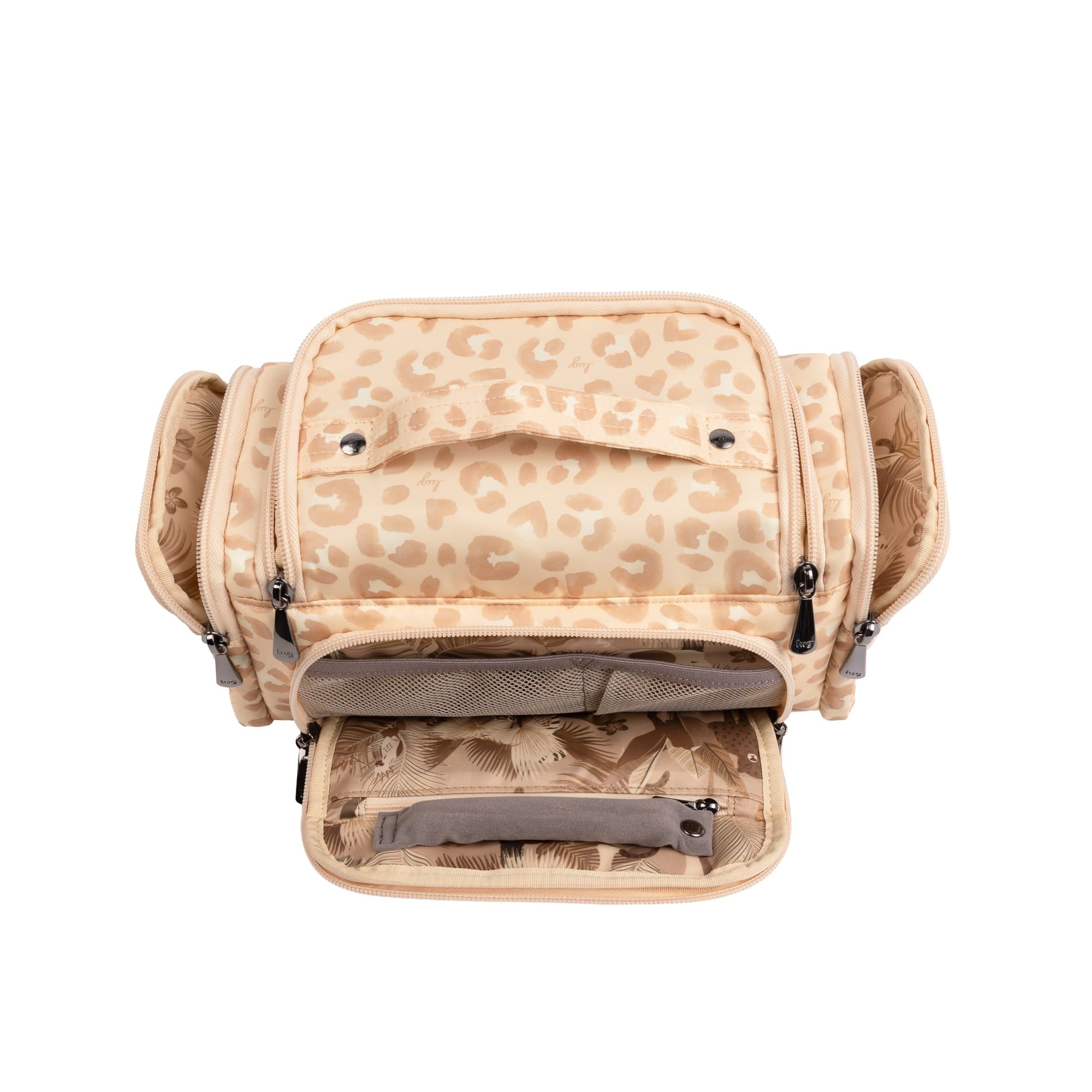 Trolley Medium 2 Cosmetic Case - FADED LEOPARD SAND - 26333_TrolleyMedium2_FadedLeopardSand_Angle_05