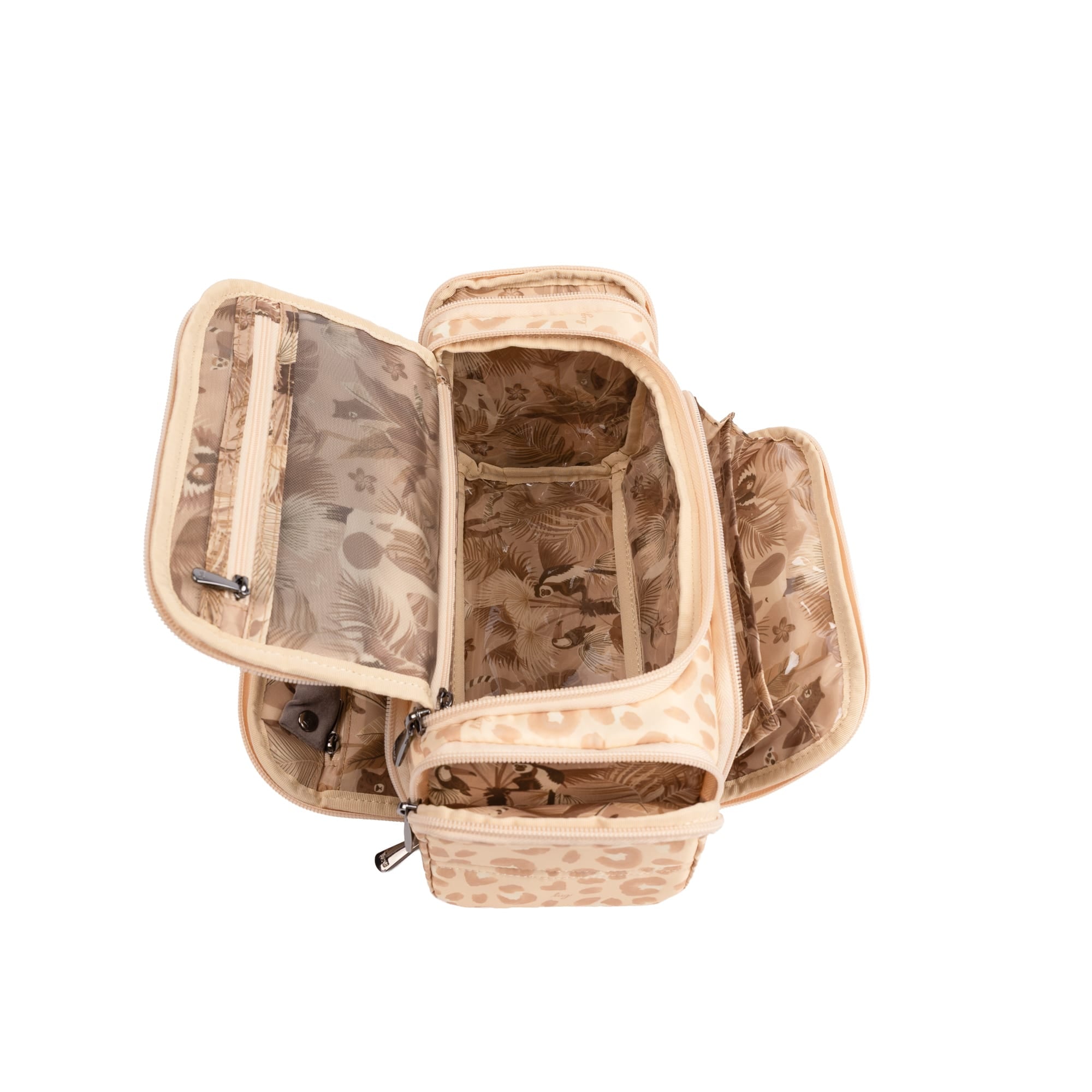 Trolley Medium 2 Cosmetic Case - FADED LEOPARD SAND - 26333_TrolleyMedium2_FadedLeopardSand_Angle_06