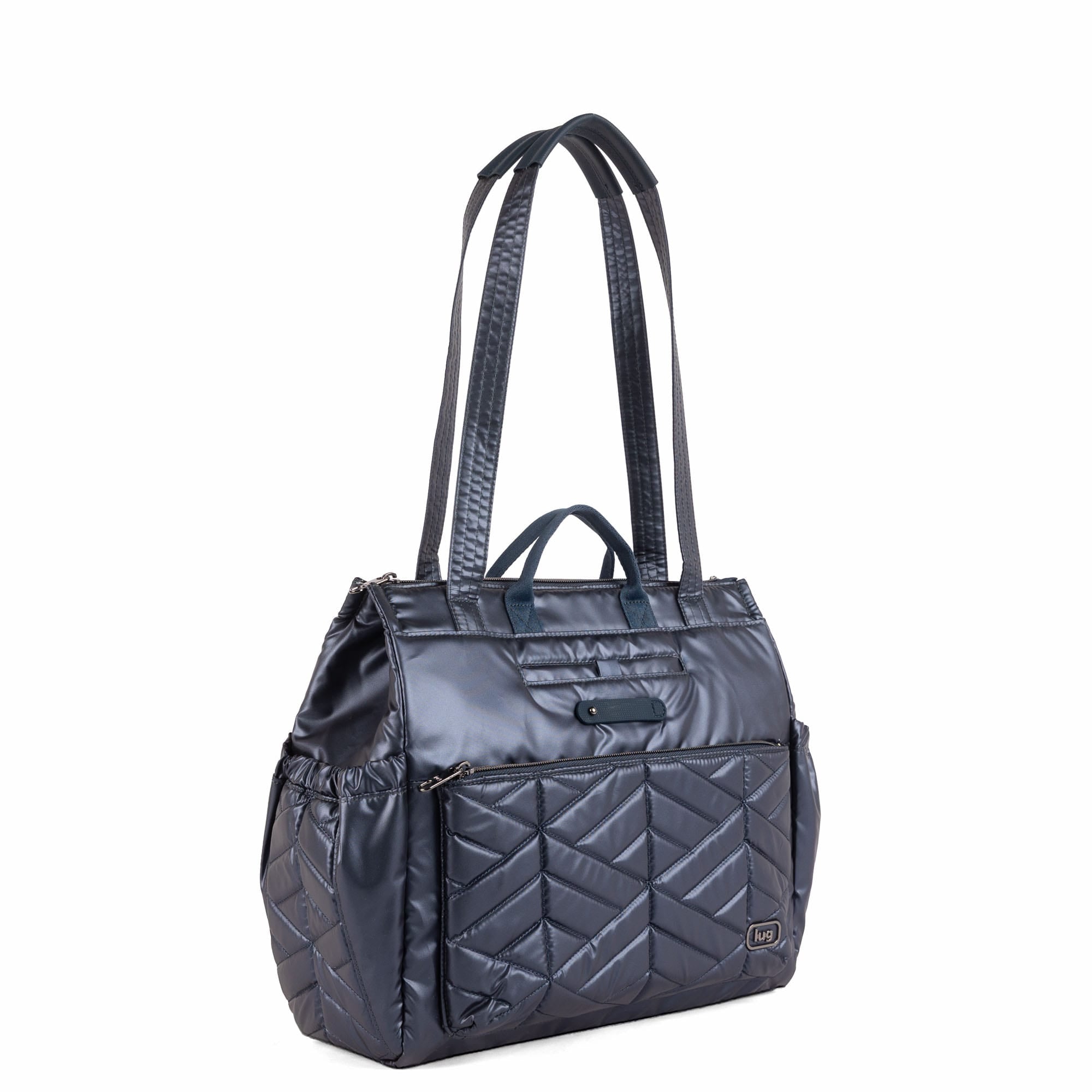 Soprano 2 Tote Bag - METALLIC INDIGO - 26359_Soprano2_MetallicIndigo_Angle_02