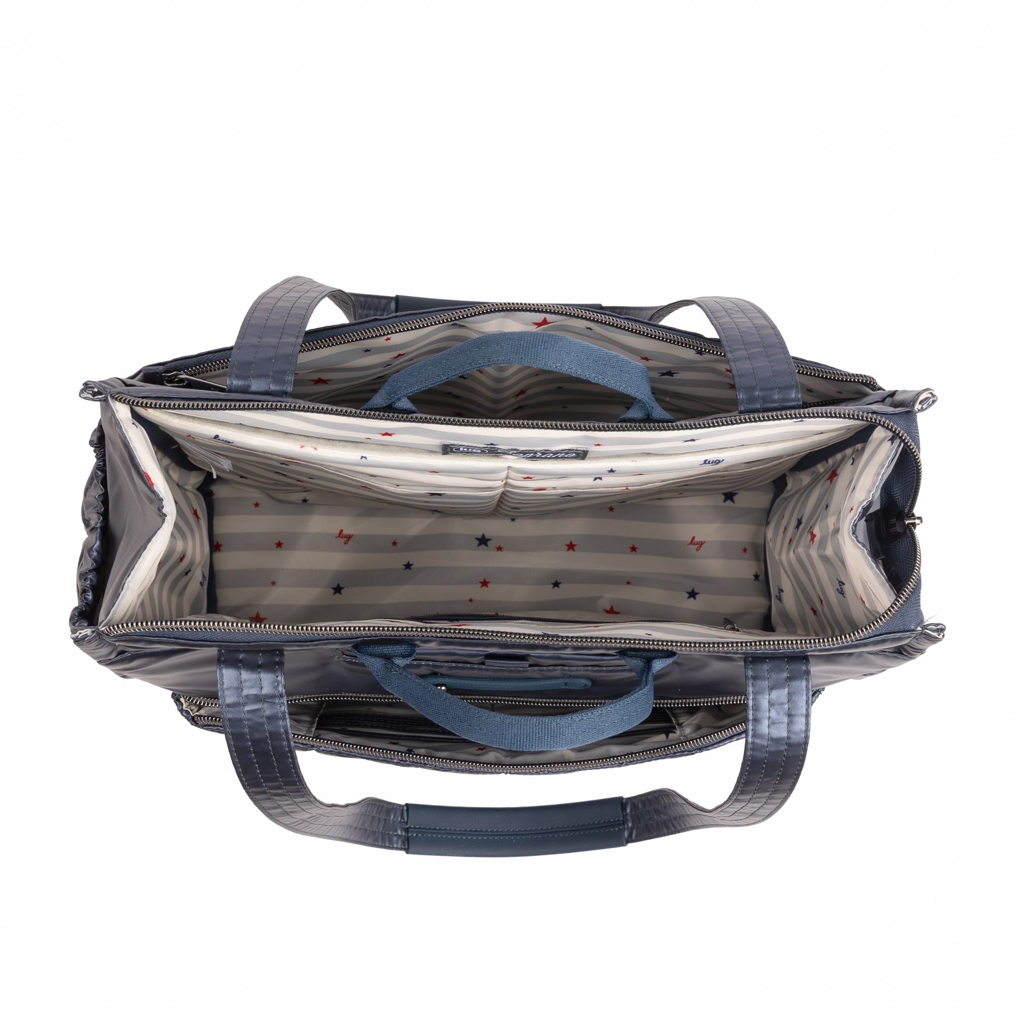 Soprano 2 Tote Bag - METALLIC INDIGO - 26359_Soprano2_MetallicIndigo_Angle_05