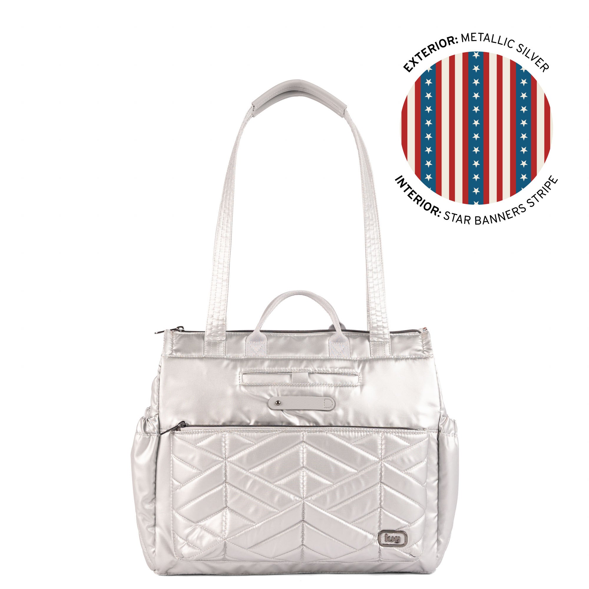 Soprano 2 Tote Bag - METALLIC SILVER - 26364_Soprano2_MetallicSilver_Angle_01