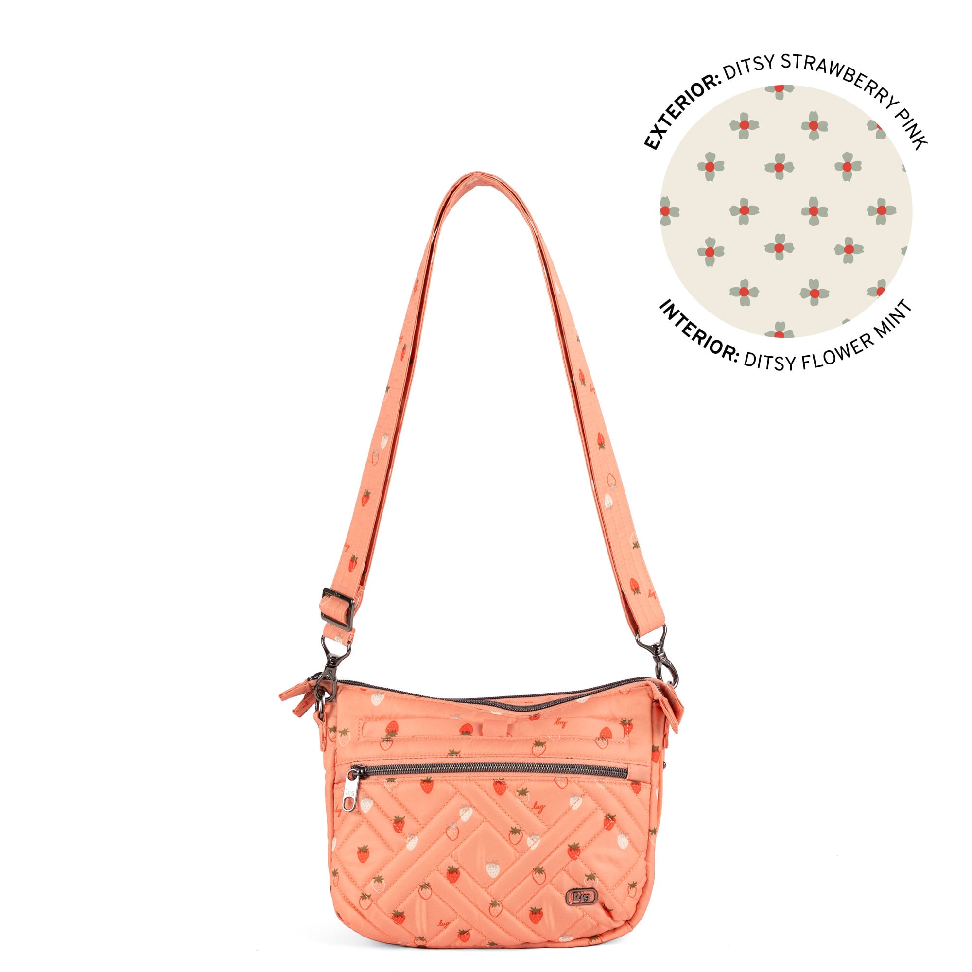 Double Dash Crossbody Bag - DITSY STRAWBERRY PINK - 26381_DoubleDash_DitsyStrawberryPink_Angle_01