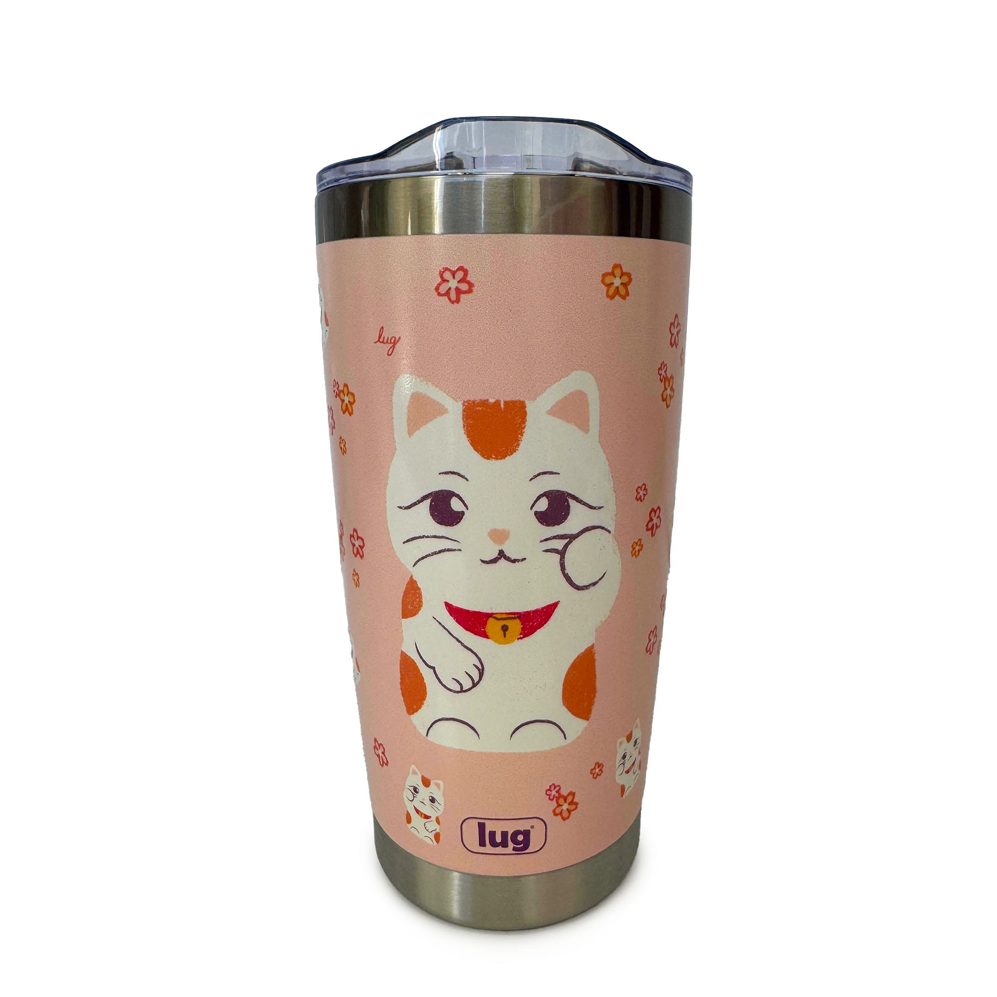 Guzzle Tumbler - LUCKY CAT - 26425_Guzzle_LuckyCatPink_Angle_01
