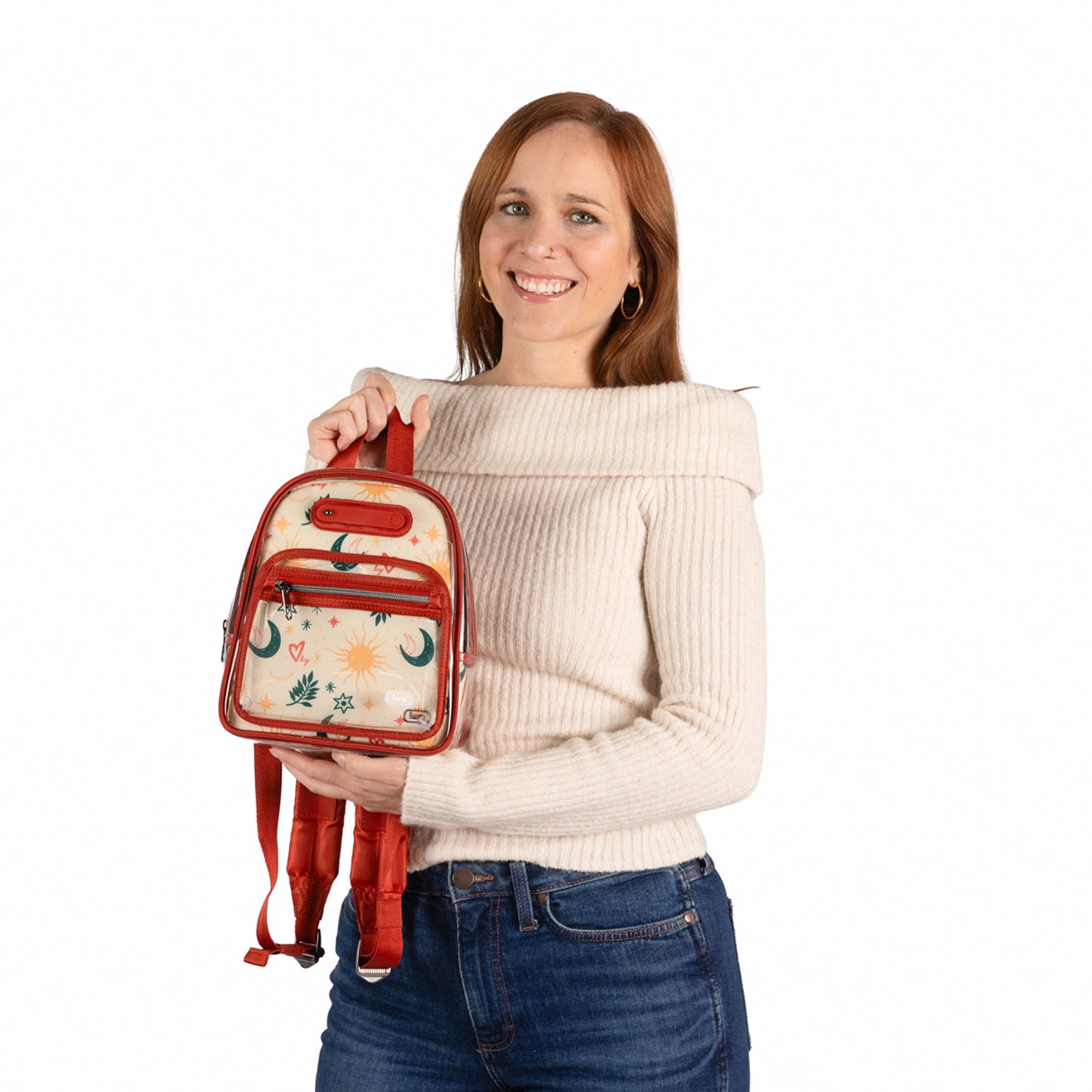 Jetliner Clearview Backpack - - 26443_JetLinerClearview_SpiceOrange_BagProportions_03