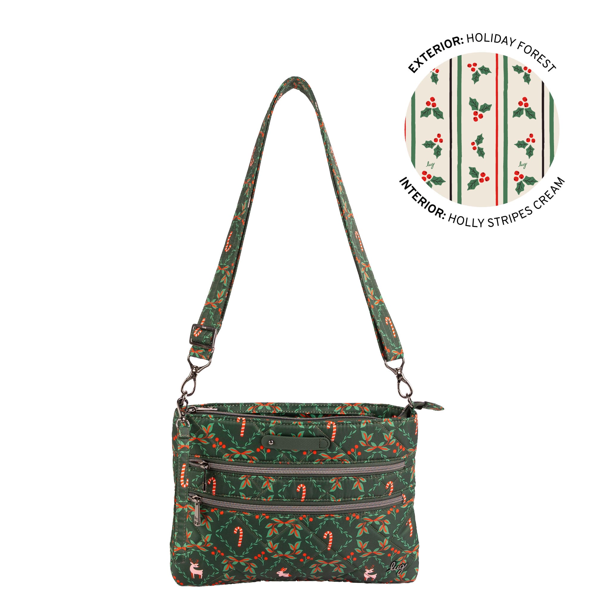 Dazzle SE Crossbody Bag with Charm Bar - HOLIDAY FOREST - 26451_DazzleSE_HolidayForest_Angle_01