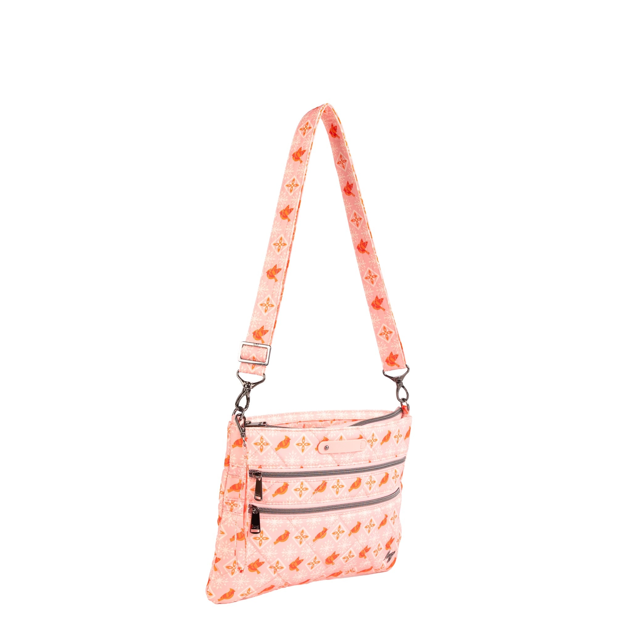 Dazzle SE Crossbody Bag with Charm Bar - FAIR ISLES CARDINALS RED - 26452_DazzleSE_FairIslesCardinalsRed_Angle_02