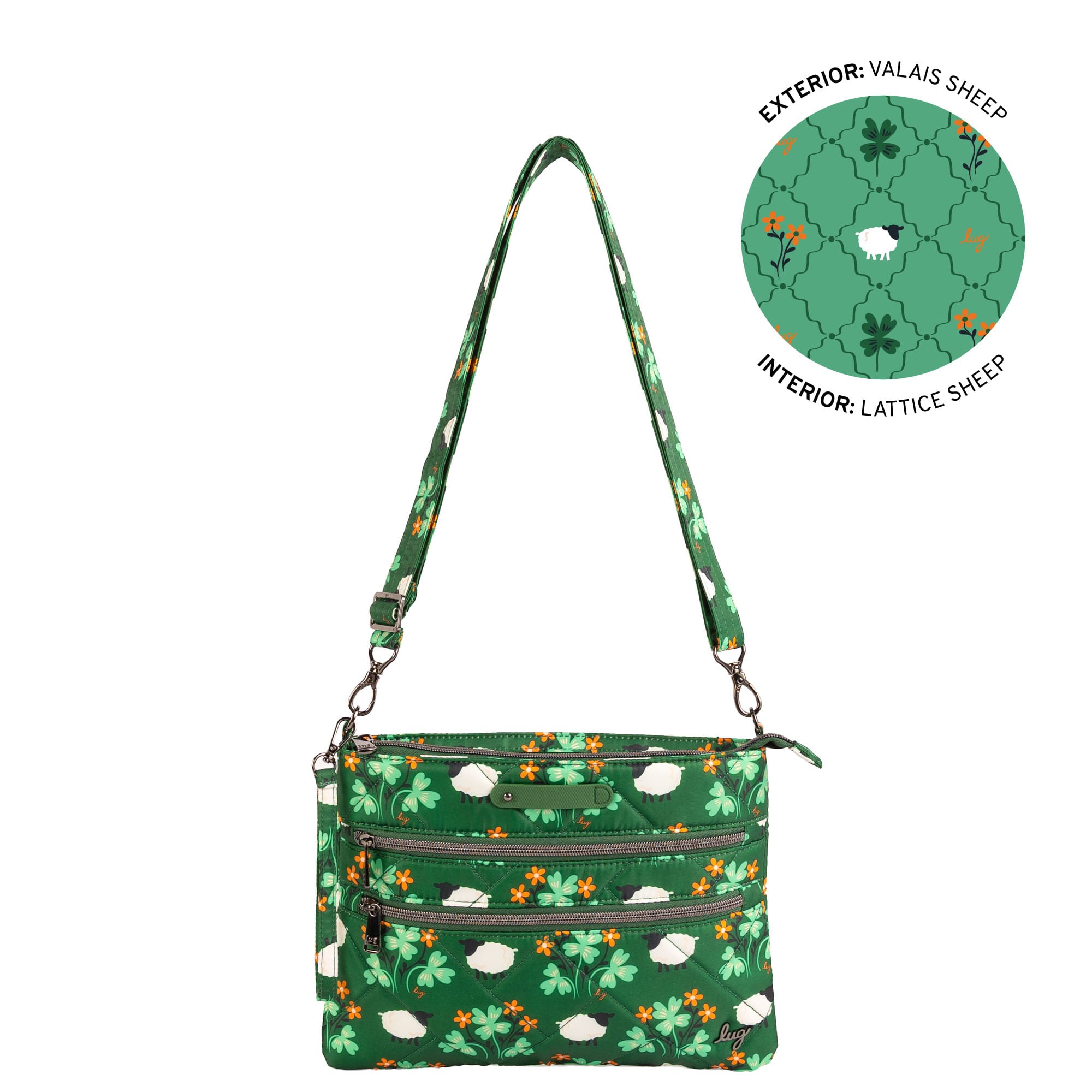 Dazzle SE Crossbody Bag with Charm Bar - VALAIS SHEEP - 26453_DazzleSE_ValaisSheep_Angle_01