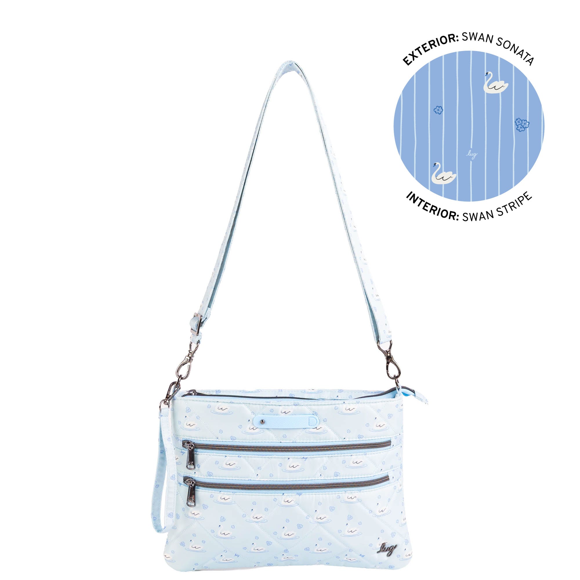 Dazzle SE Crossbody Bag with Charm Bar - SWAN SONATA - 26454_DazzleSE_SwanSonata_Angle_01
