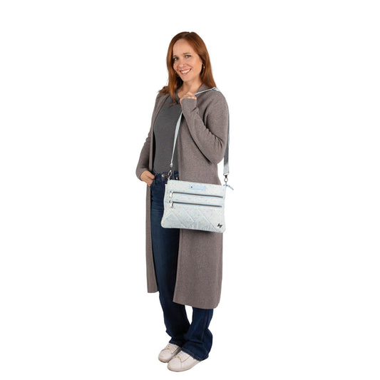 Dazzle SE Crossbody Bag with Charm Bar - - 26454_DazzleSE_SwanSonata_BagProportions_01