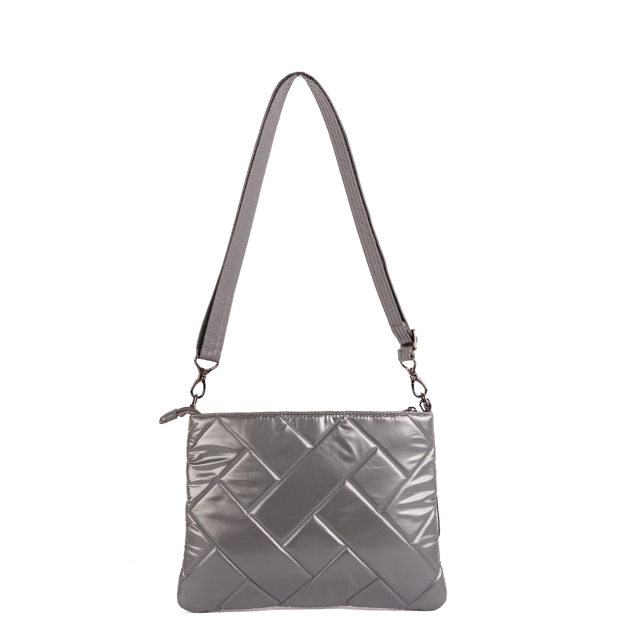 Dazzle SE Crossbody Bag with Charm Bar - METALLIC STORM GREY - 26455_DazzleSE_MetallicStormGrey_Angle_04