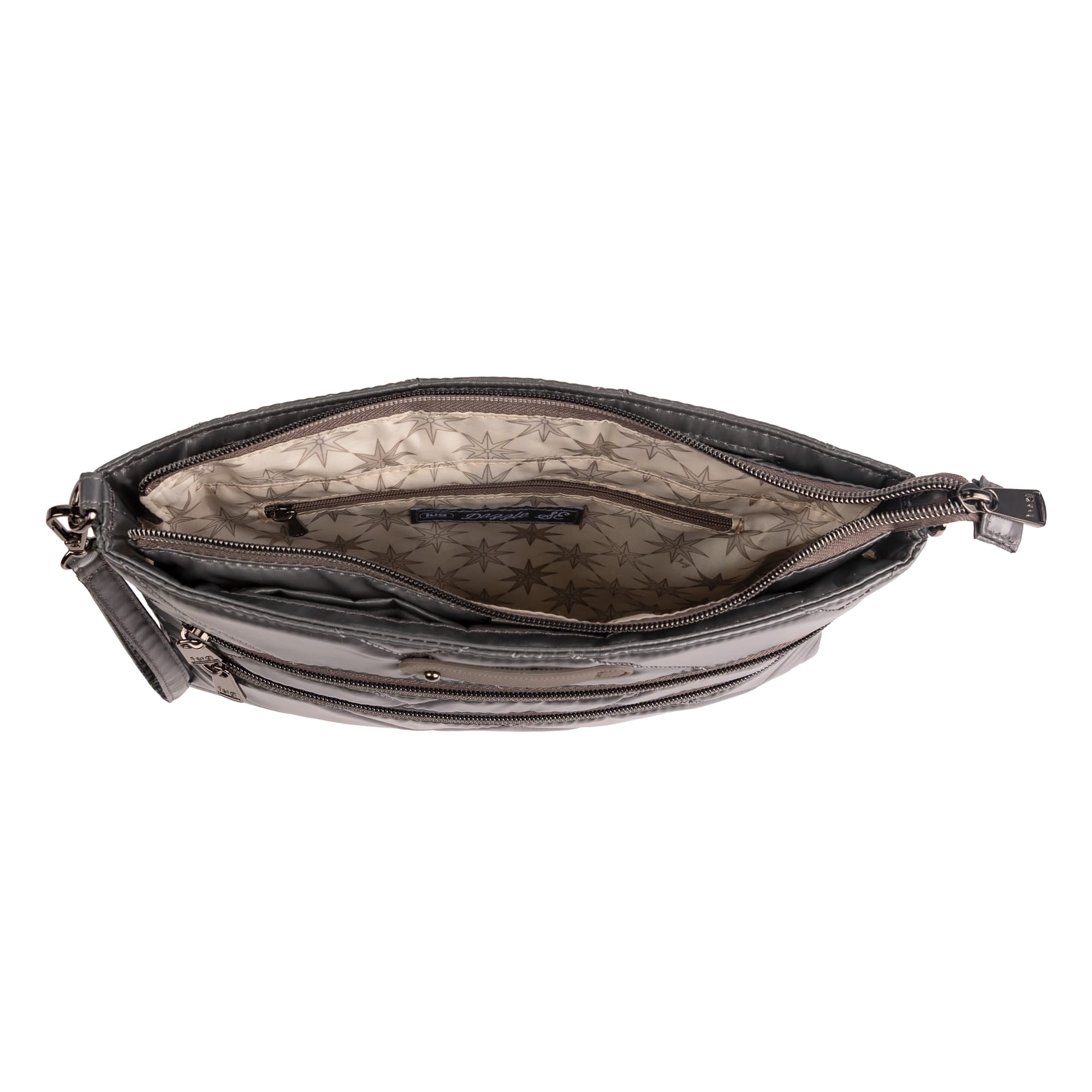 Dazzle SE Crossbody Bag with Charm Bar - METALLIC STORM GREY - 26455_DazzleSE_MetallicStormGrey_Angle_05
