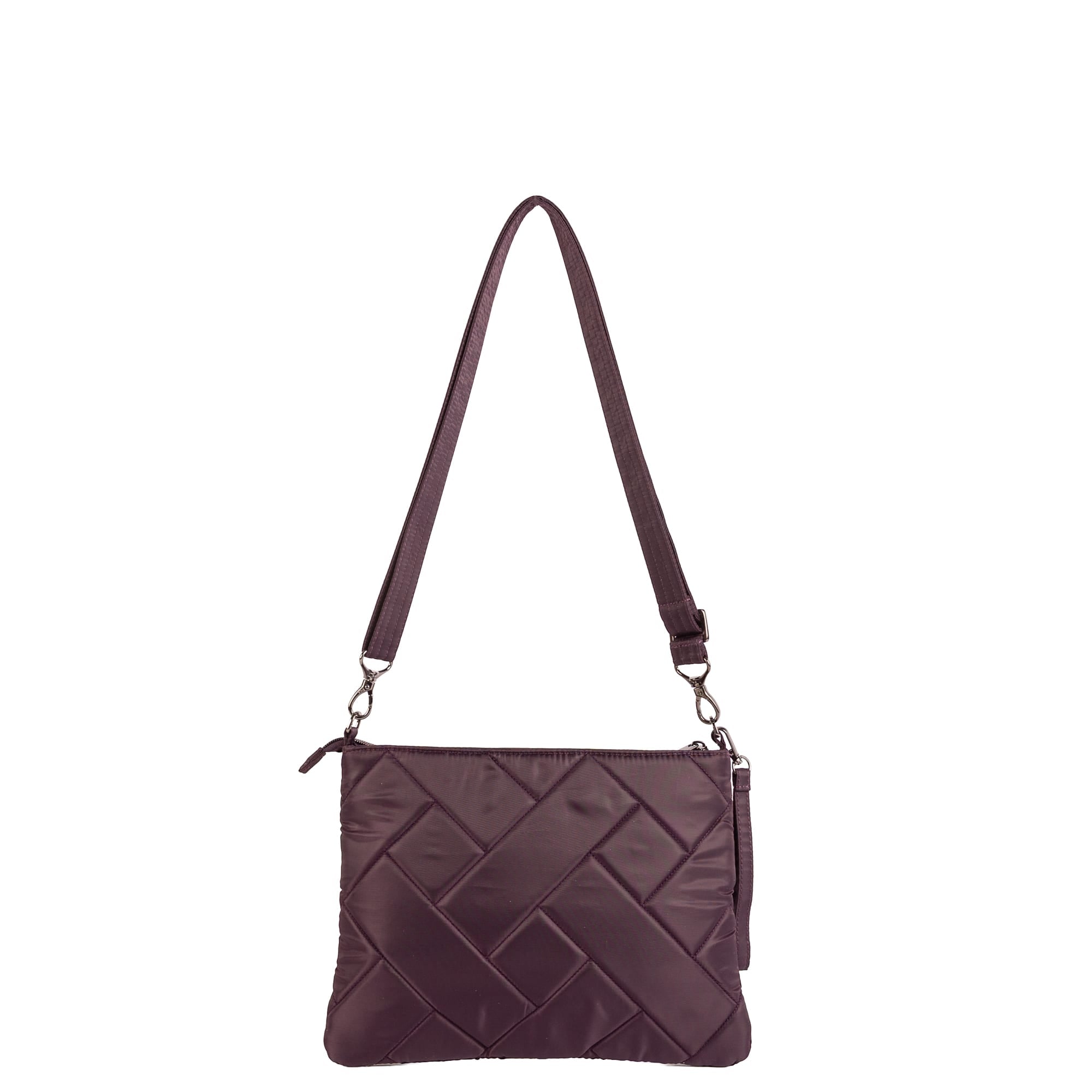 Dazzle SE Crossbody Bag with Charm Bar - PLUM - 26456_DazzleSE_Plum_Angle_04