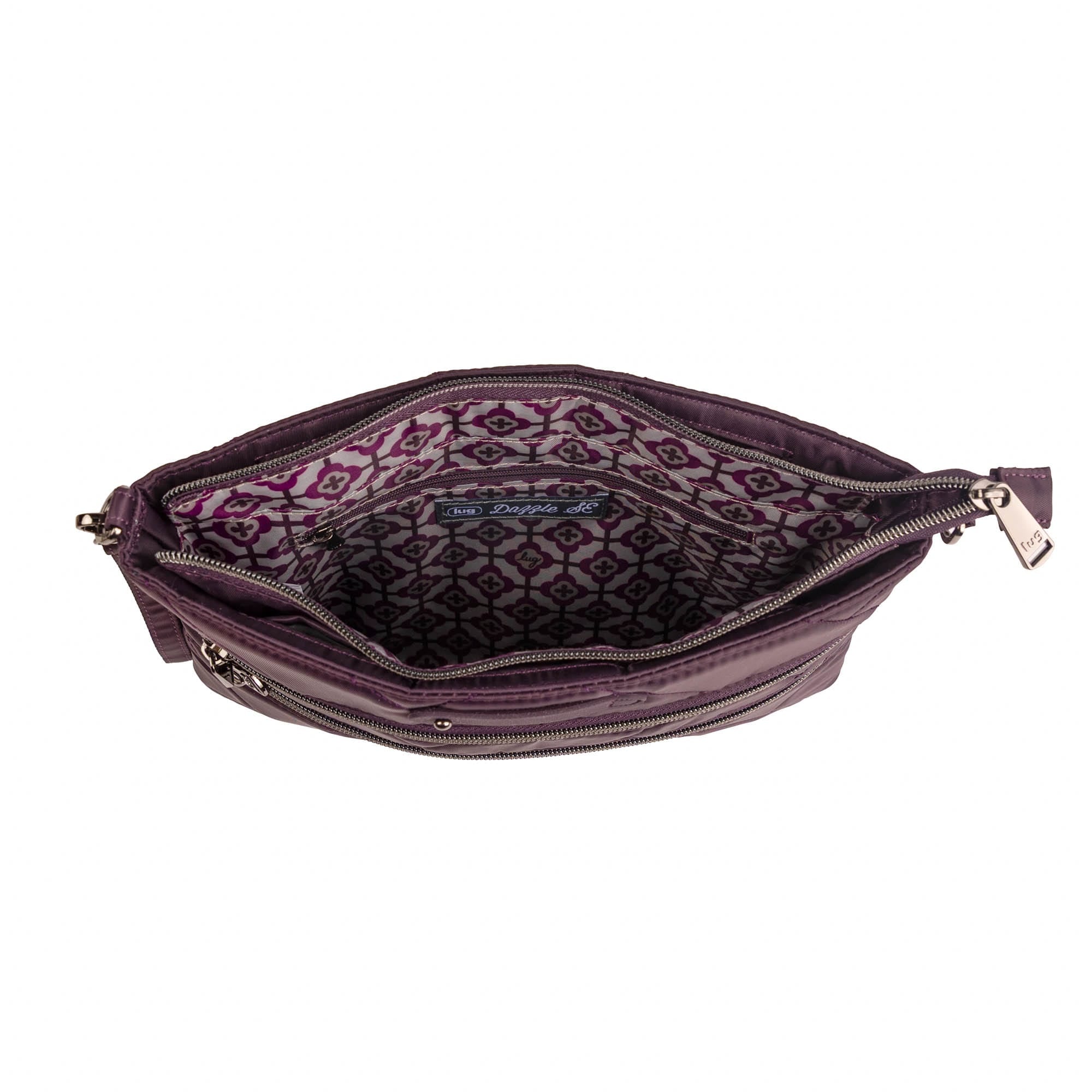 Dazzle SE Crossbody Bag with Charm Bar - PLUM - 26456_DazzleSE_Plum_Angle_05