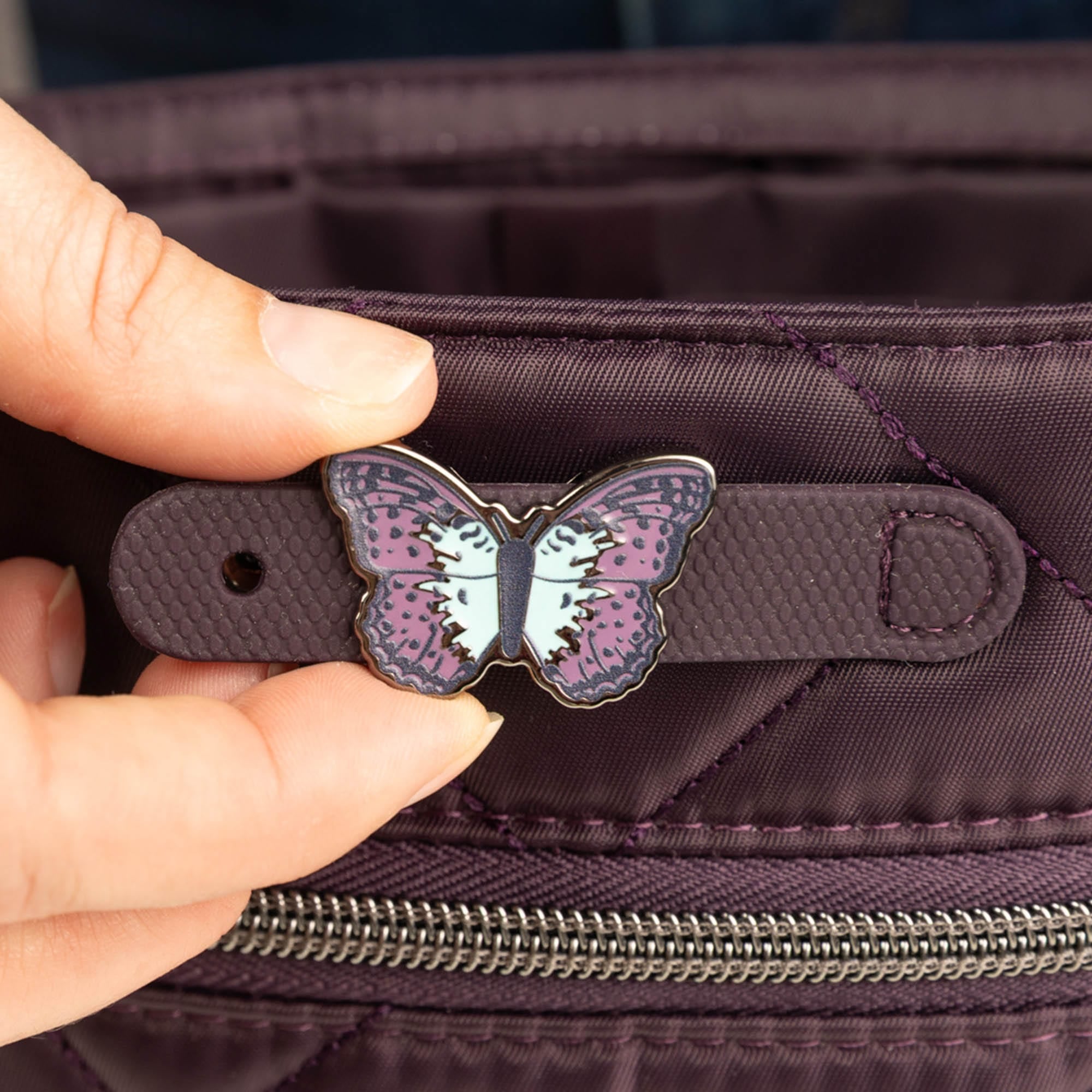 Dazzle SE Crossbody Bag with Charm Bar - - 26456_DazzleSE_Plum_Lifestyle_02