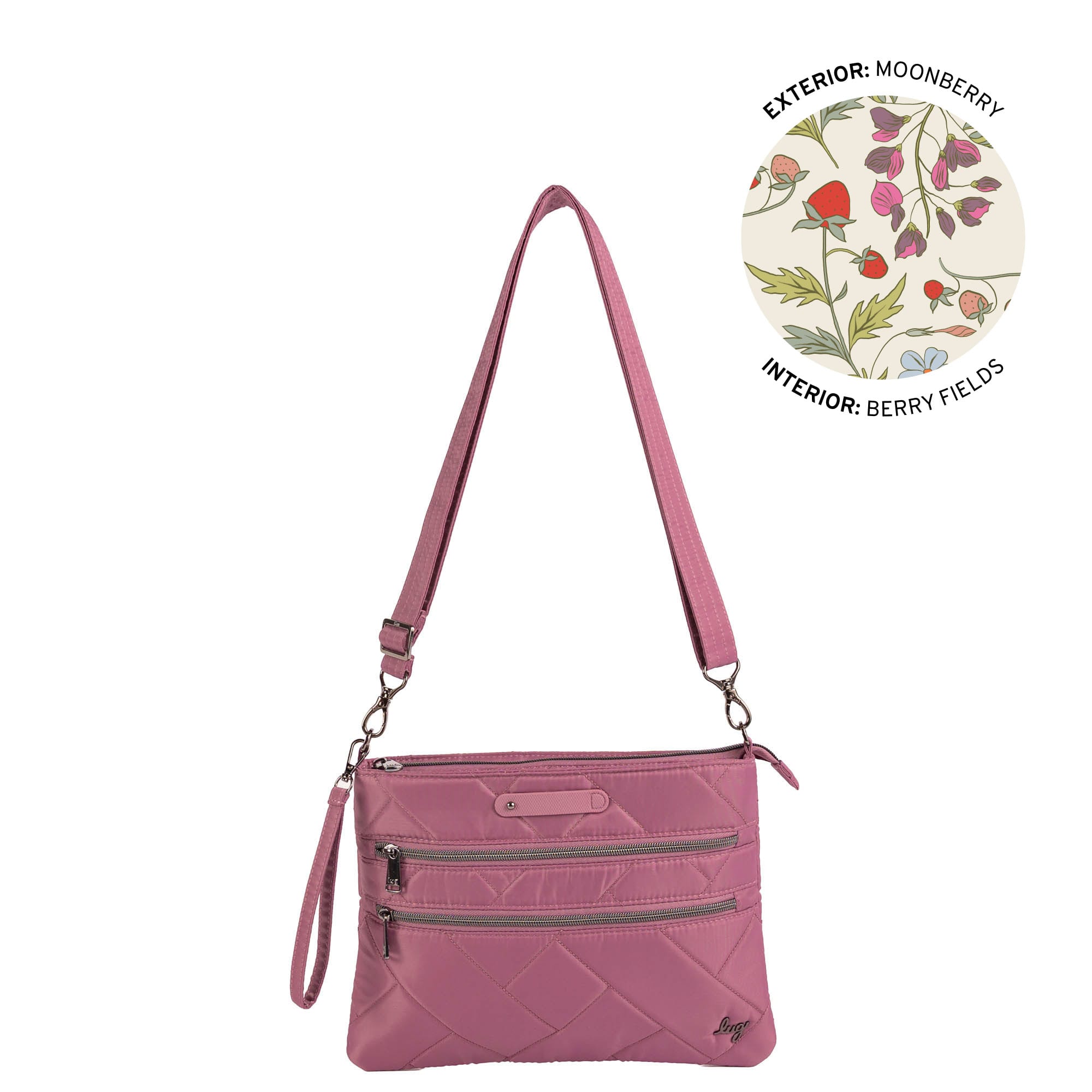 Dazzle SE Crossbody Bag with Charm Bar - MOONBERRY - 26459_DazzleSE_Moonberry_Angle_01